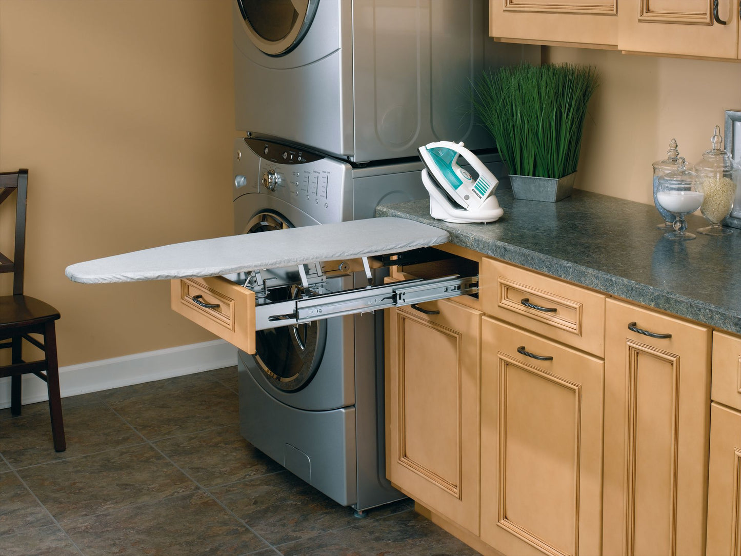 Rev-A-Shelf Pullout Foldaway Ironing Board for Vanity Cabinet Drawer, VIB-20CR