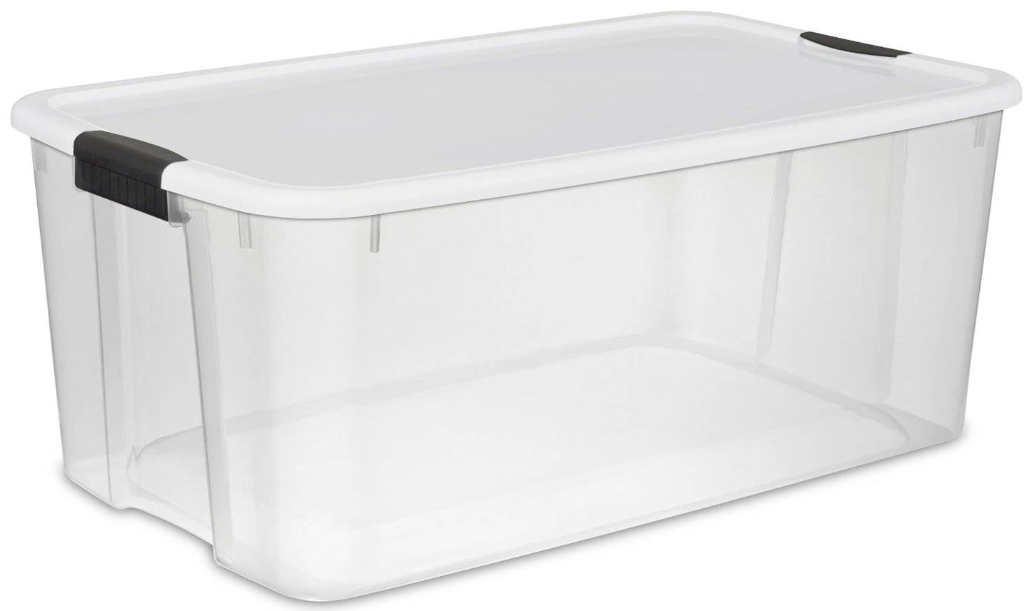 Sterilite 116 Quart Storage Totes, 4 Pack, and 66 Quart Storage Totes, 6 Pack