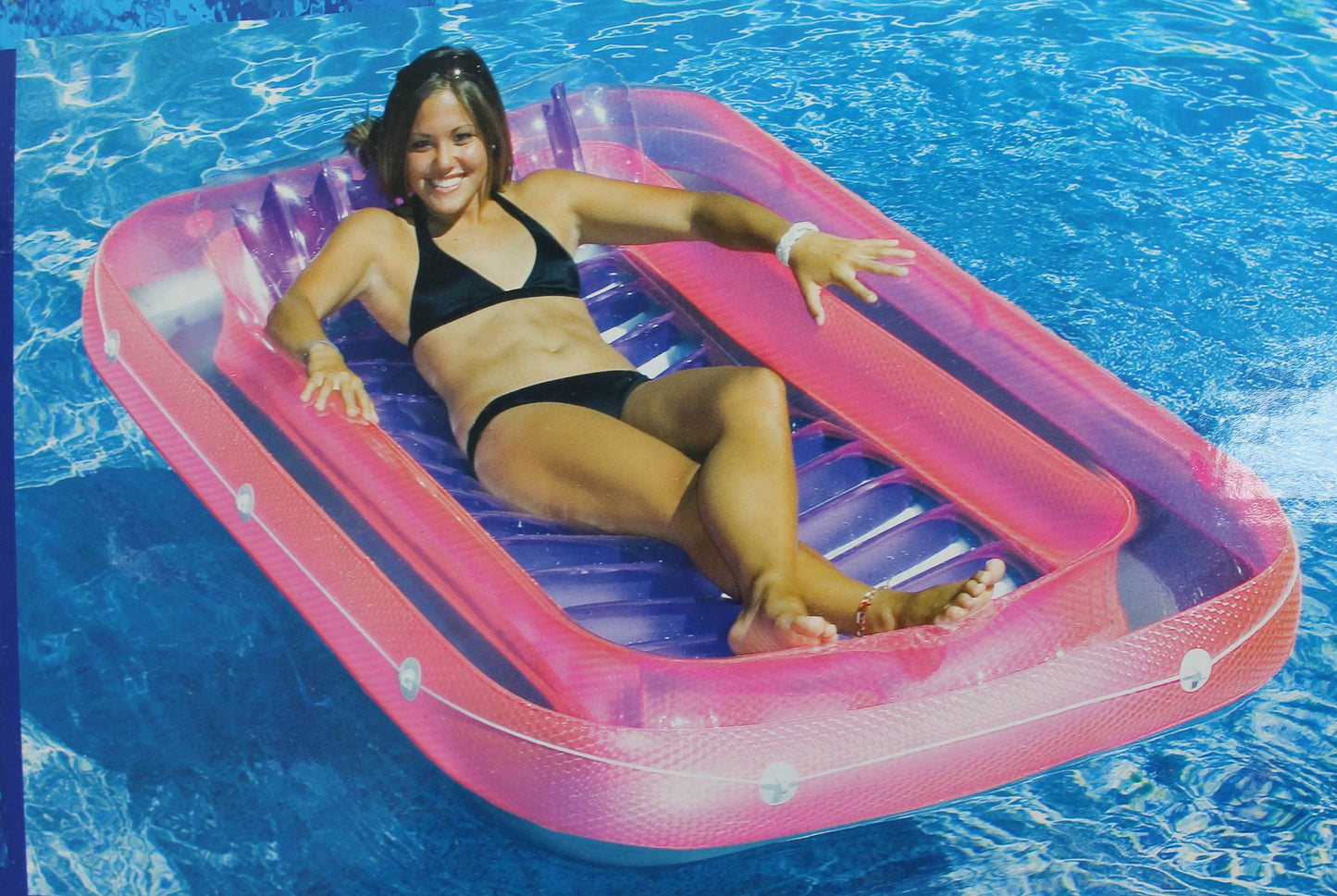 Swimline 71 Inch Swimming Pool Inflatable Suntan Tub Water Raft Float (6 Pack)