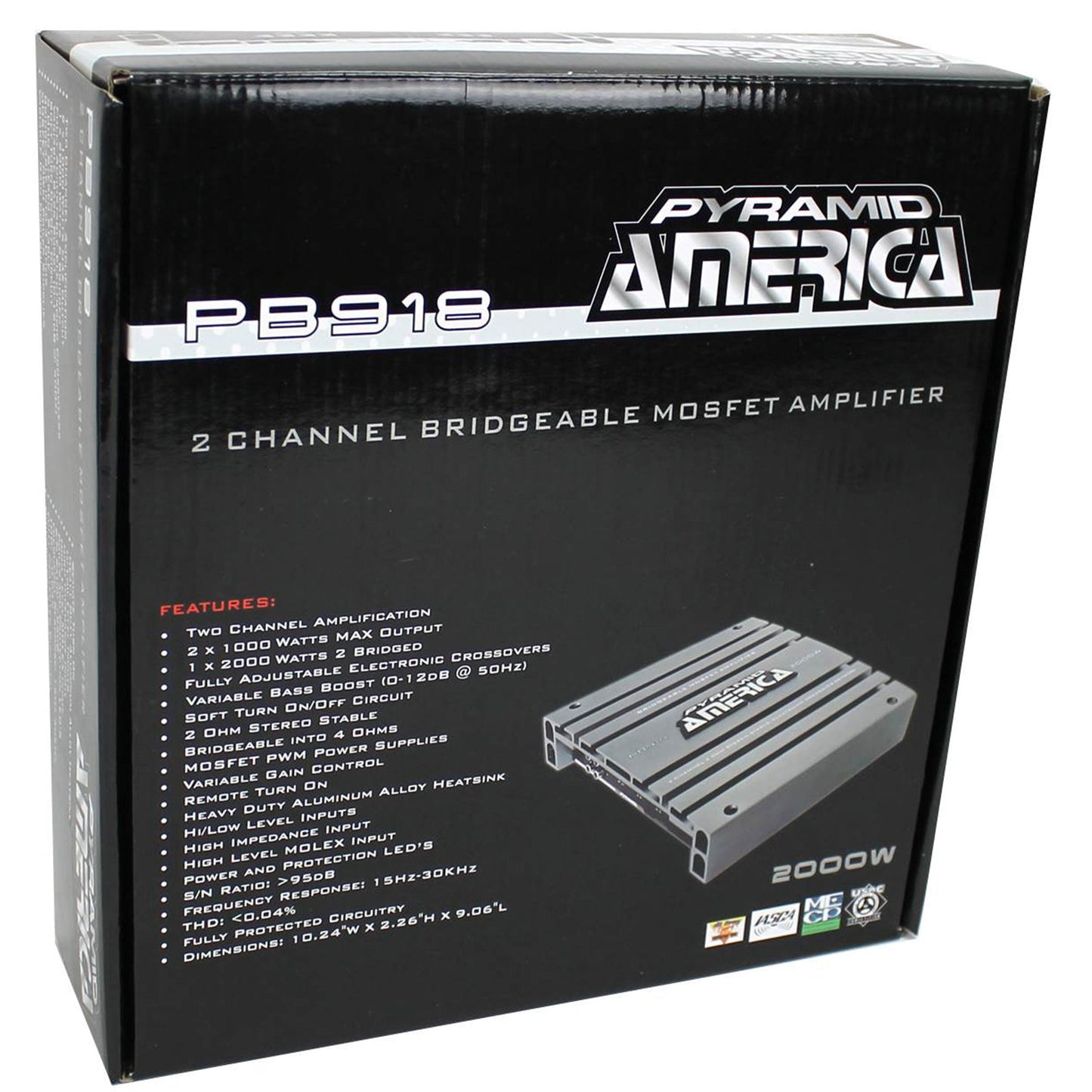 Pyramid PB918 2000W 2 Channel Car Audio Amplifier Power Amp Bridgeable (2 Pack) - Find Fresh Goods