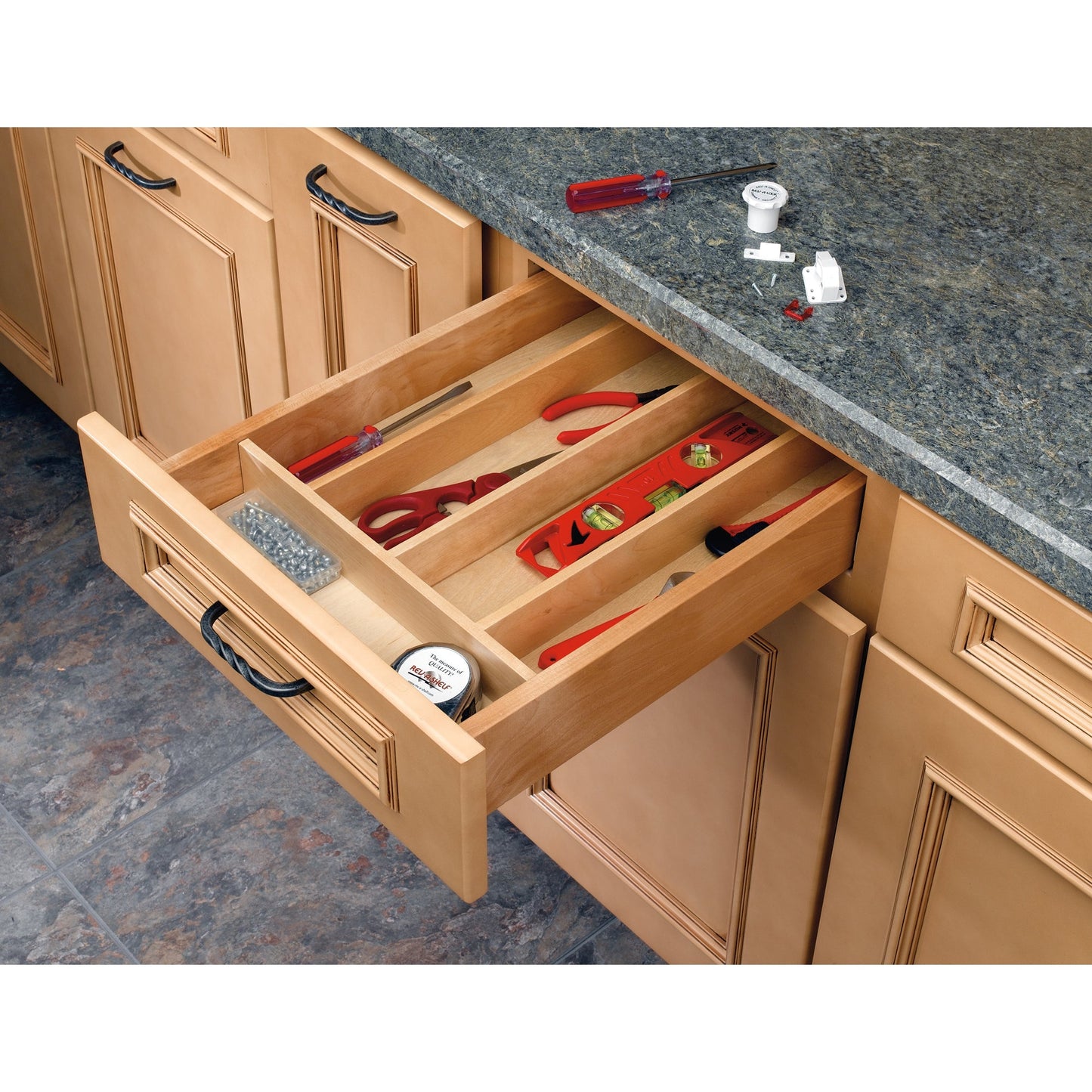 Rev-A-Shelf Trim-to-Fit Shallow Drawer Organizer, 23.98 x 21.97 In, 4WUT-3SH