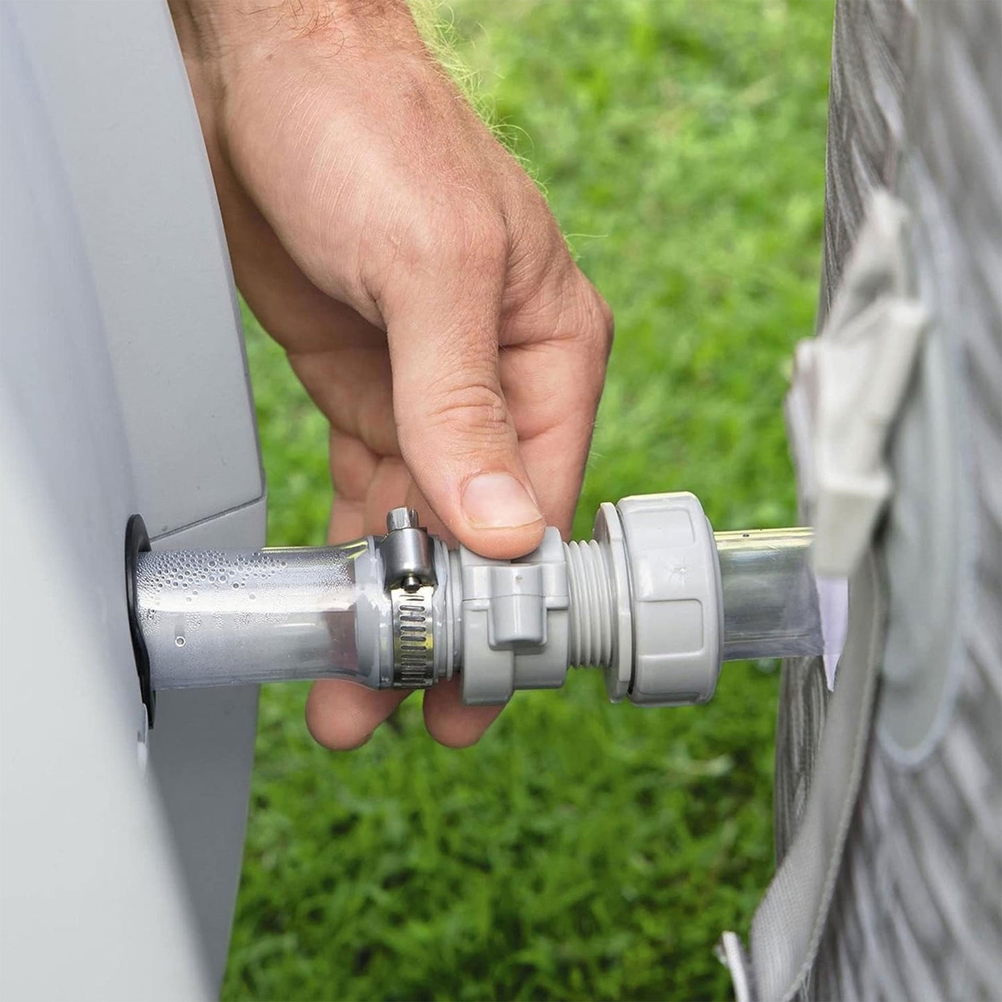 Bestway SaluSpa Honolulu AirJet Inflatable Hot Tub with 140 Soothing Jets, Gray