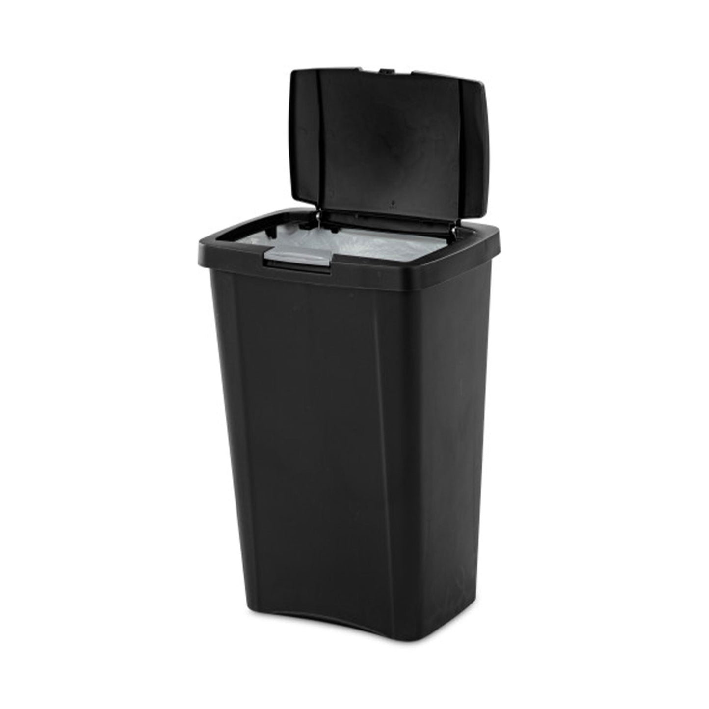 Sterilite 13 Gallon TouchTop Wastebasket with Titanium Latch, Black (4 Pack)
