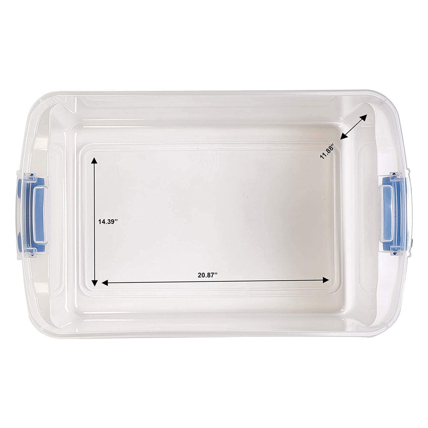 Homz 66 Qt Multipurpose Stackable Storage Bin with Latching Lids, Clear (2 Pack)