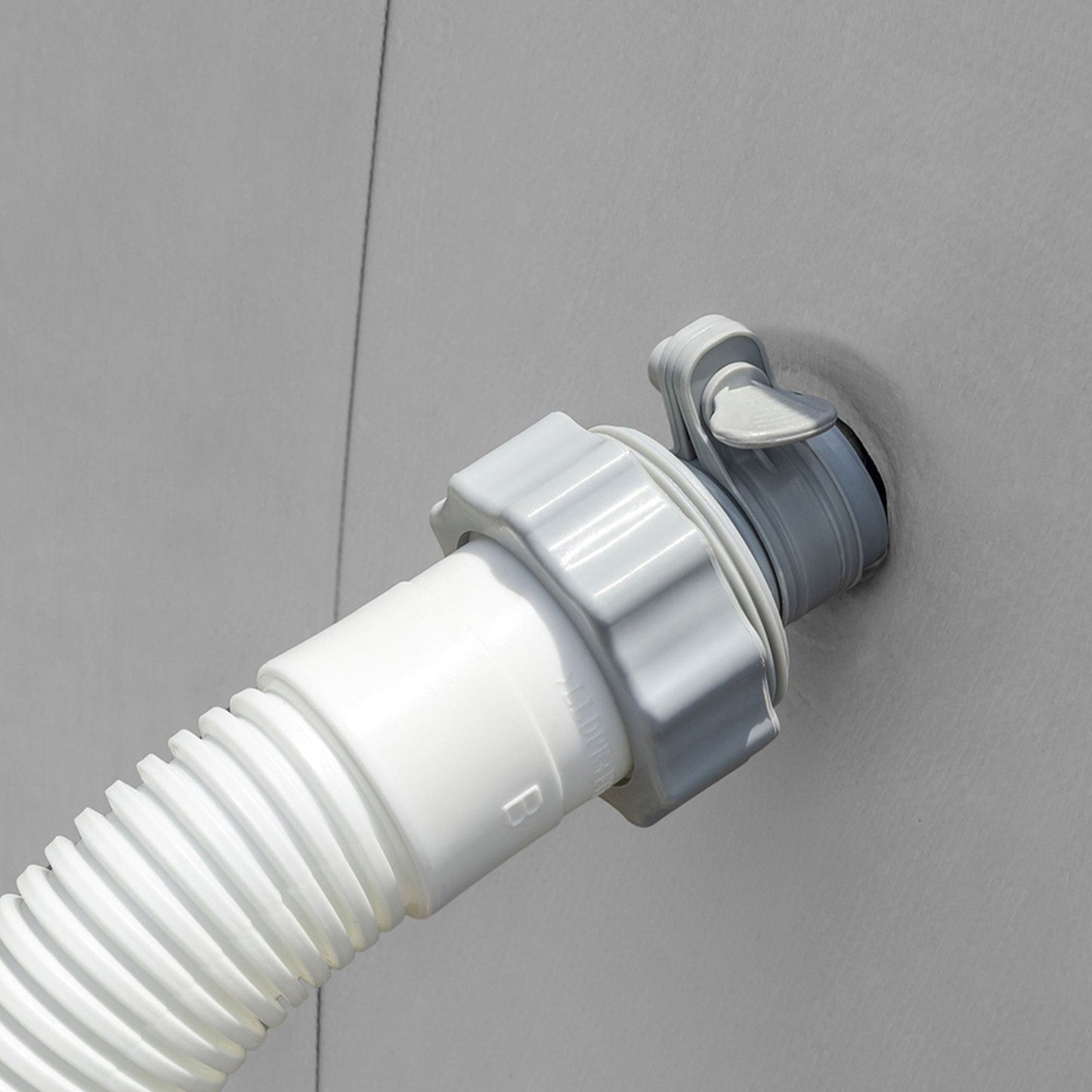 Intex 29061E Type B Intex Pool Clamp on Fittings Converter Pool Accessory, Gray