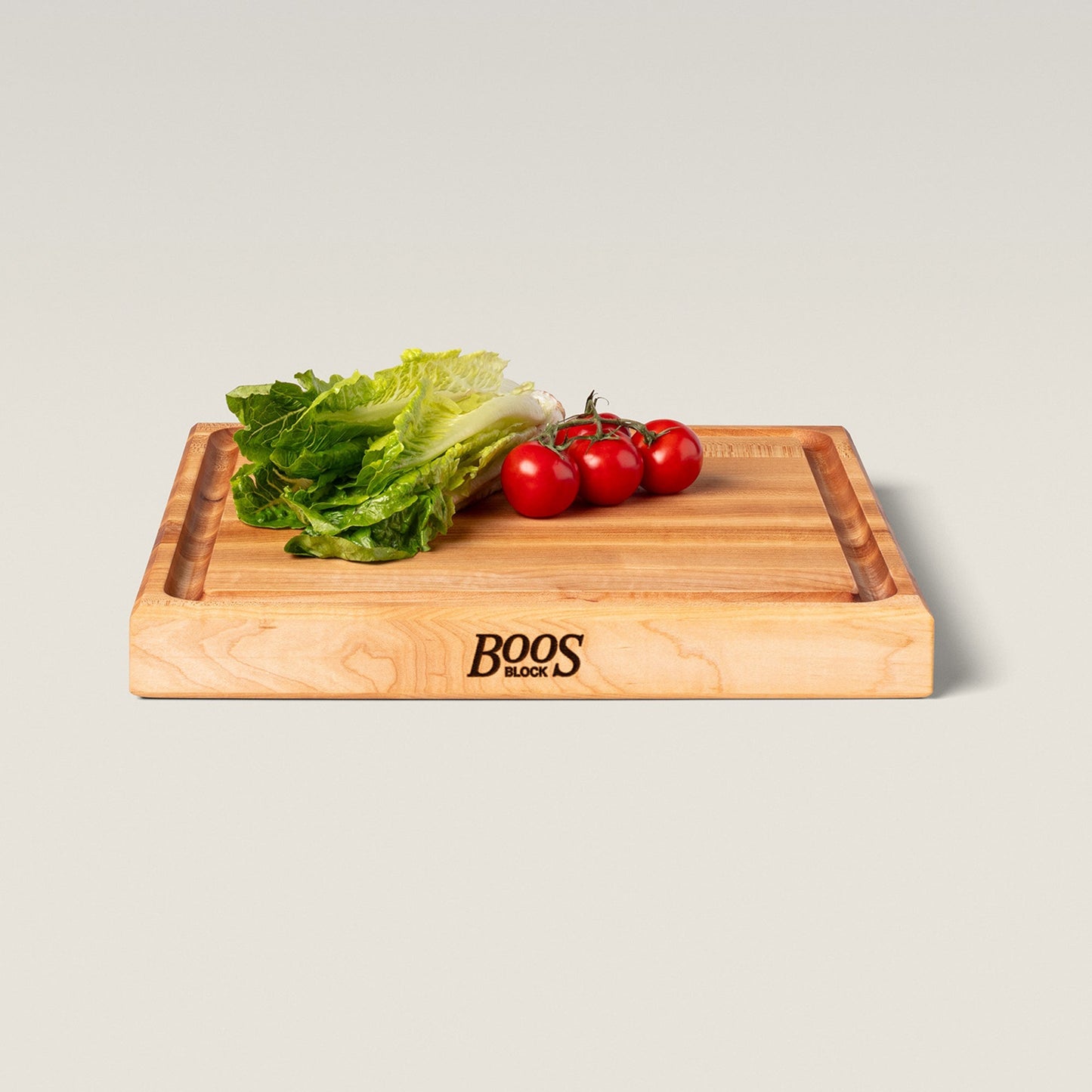 John Boos Square Maple Wood Cutting Board with Juice Groove, 15" x 15" x 1.5"