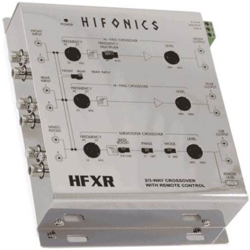 Hifonics HFXR 2/4 Ch 2/3 Way Active Crossover w/Bass Remote 8.5 Volt Line Driver