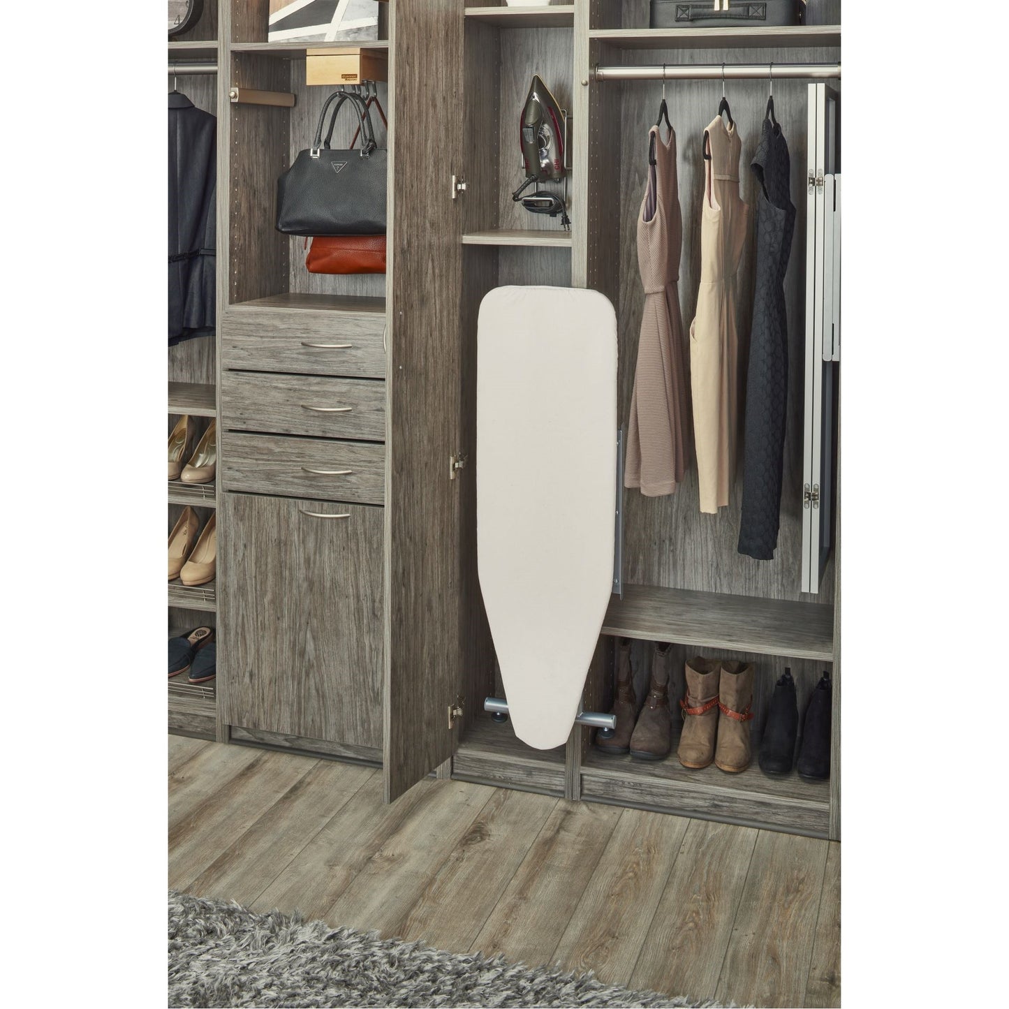 Rev-A-Shelf Sidelines Premiere Pop Up Ironing Board w/ Soft-close, CPUIBSL-14-SM