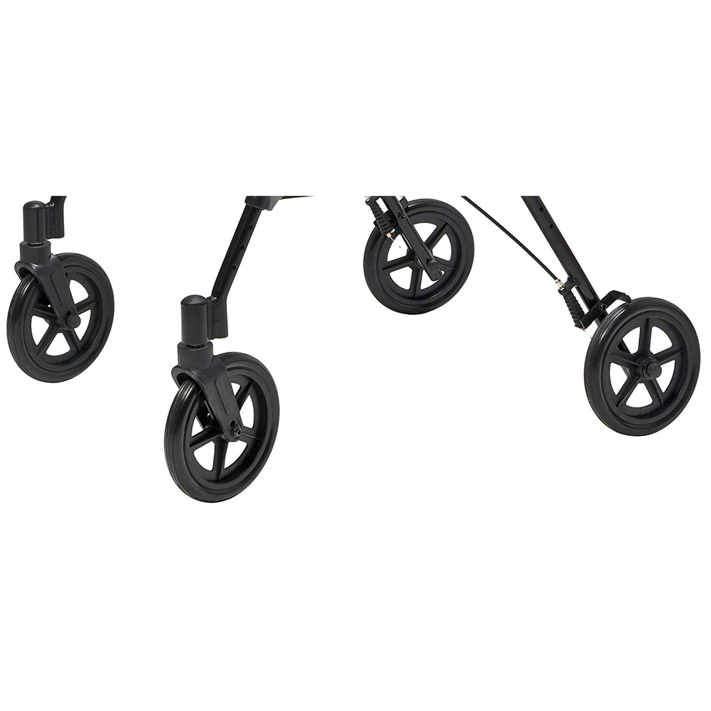 Lumex Set N' Go Wide 2-In-1 Height Adjustable Rollator Walker with Pouch, Silver - Find Fresh Goods