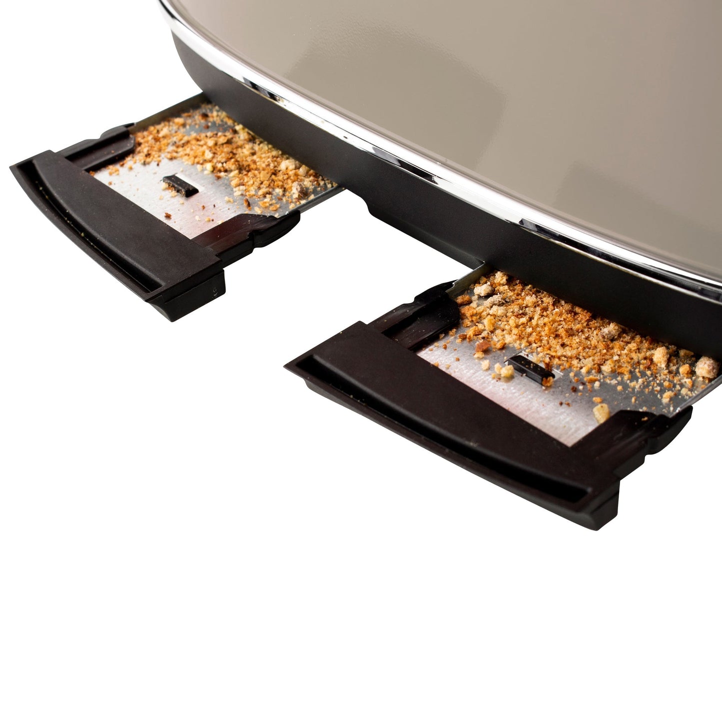 Haden Dorset 4 Slice Wide Slot Stainless Steel Toaster, Putty & Chrome