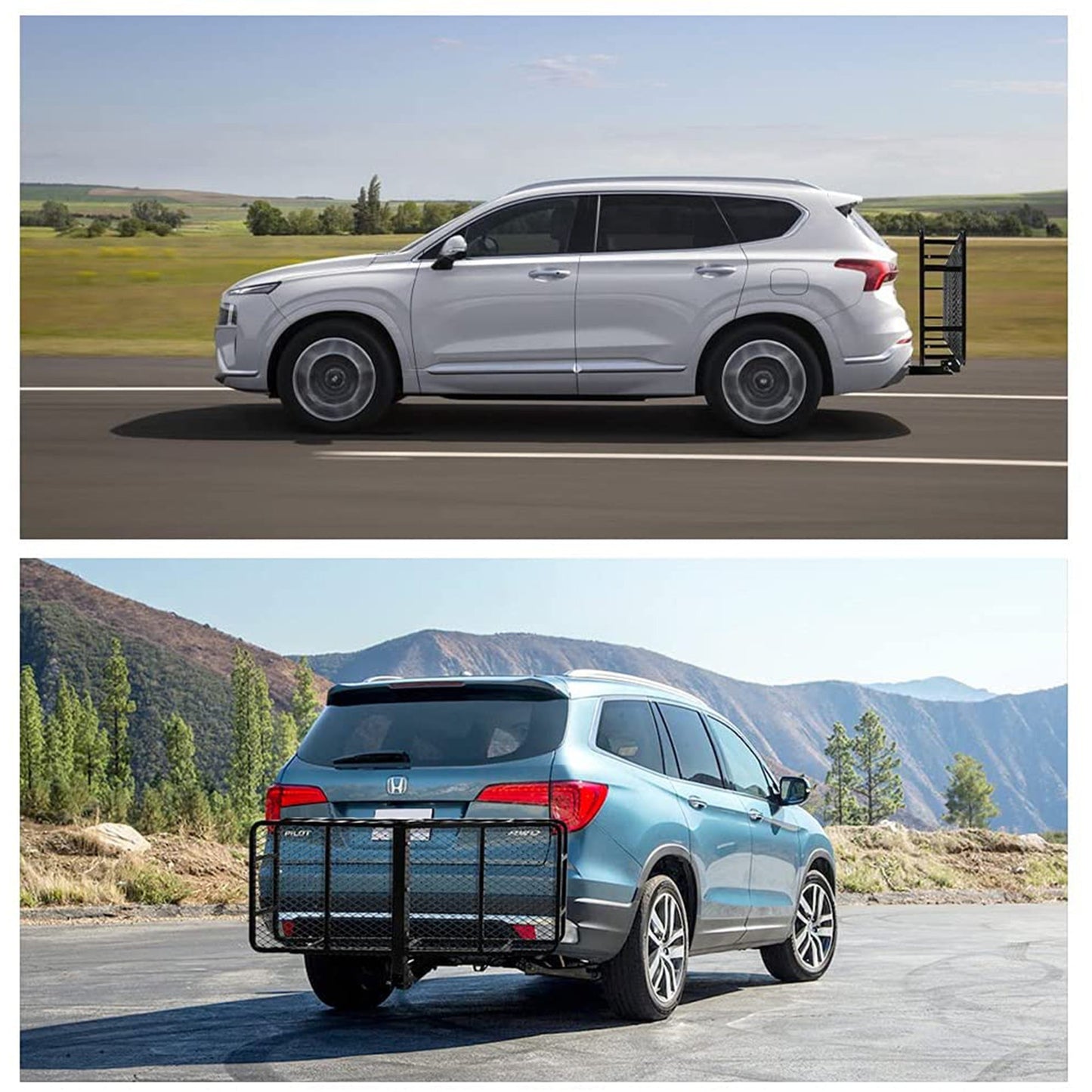 Fieryred Folding Steel Mesh Cargo Carrier Luggage Basket with 500 Pound Capacity - Find Fresh Goods