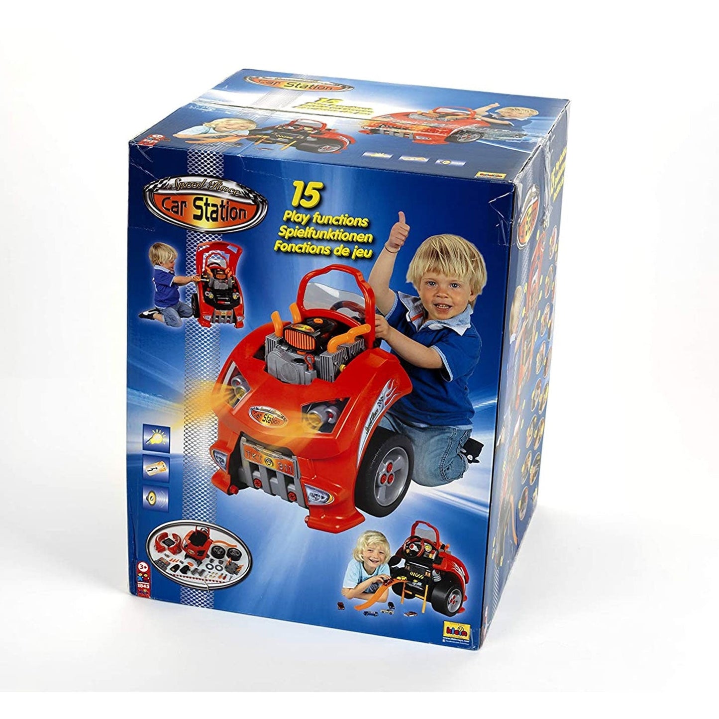 Theo Klein Interactive Toy Car and Engine Service Maintenance Station Play Set