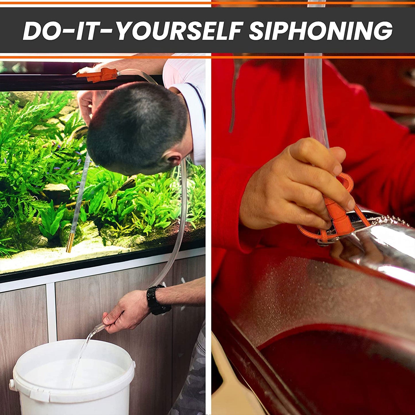 GasTapper SiphonPro Fuel Hand Pump for Gas, Oil, Diesel, and Water with 9' Hose - Find Fresh Goods