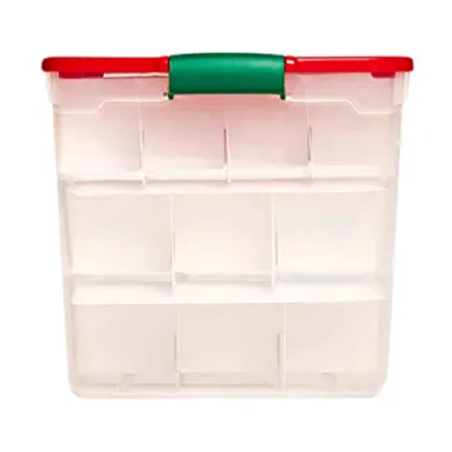 HOMZ 31 Qt Holiday Clear Plastic Storage Container w/ Latching Handles (4 Pack)