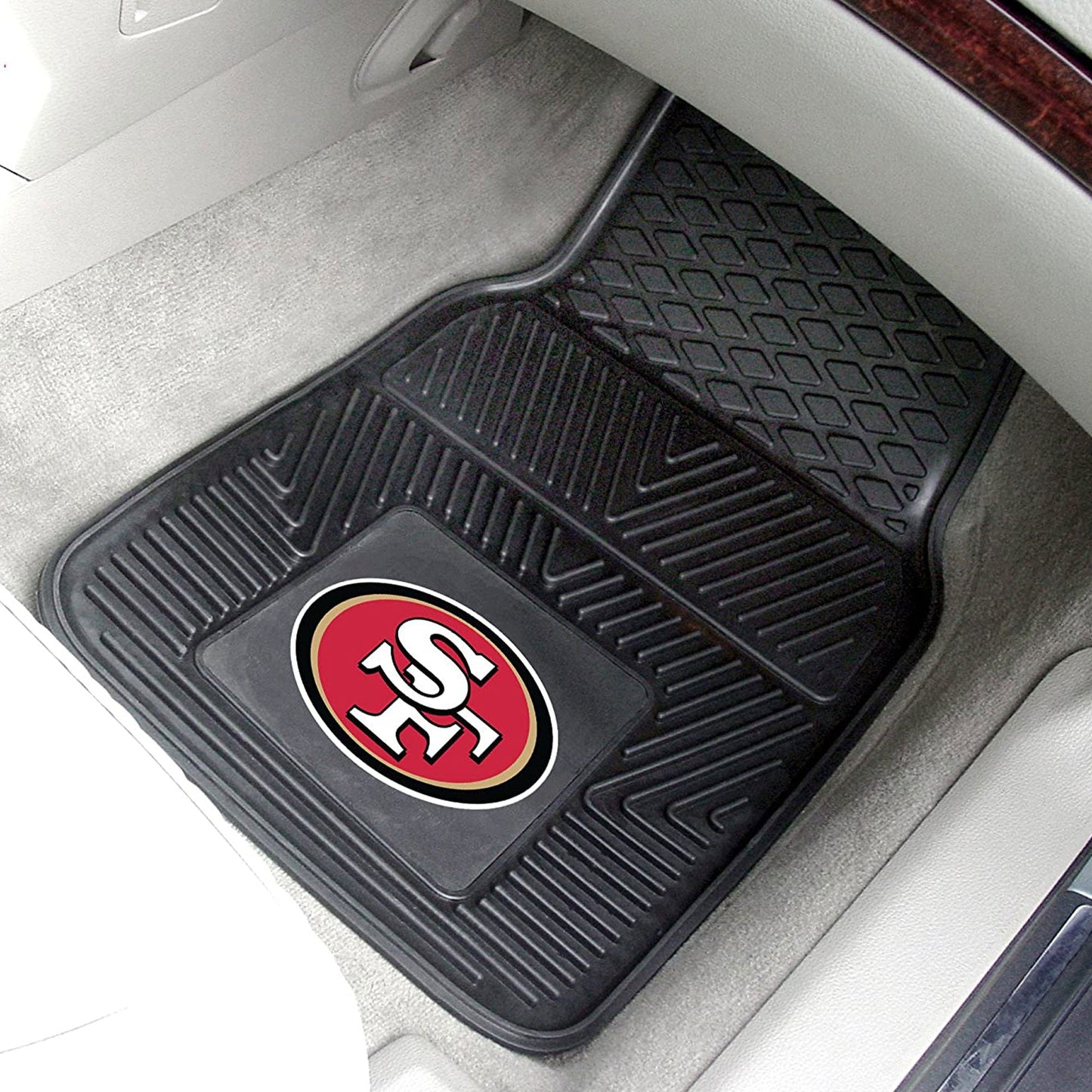Fanmats 27 x 17" Vinyl Front Row Car Floor Mat 2 Piece Set, San Francisco 49ers - Find Fresh Goods