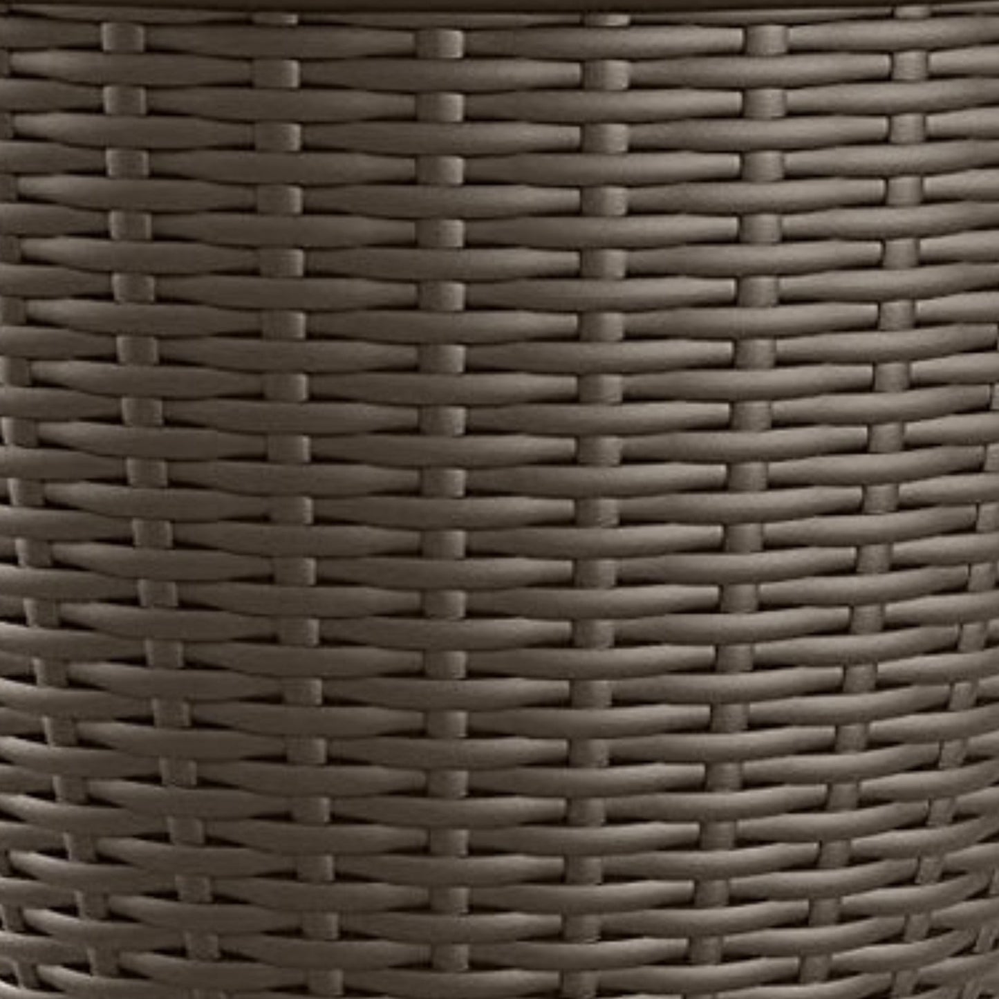 Suncast Willow 18" Diameter Decorative Wicker Patio Planter Pot, Java (4 Pack)