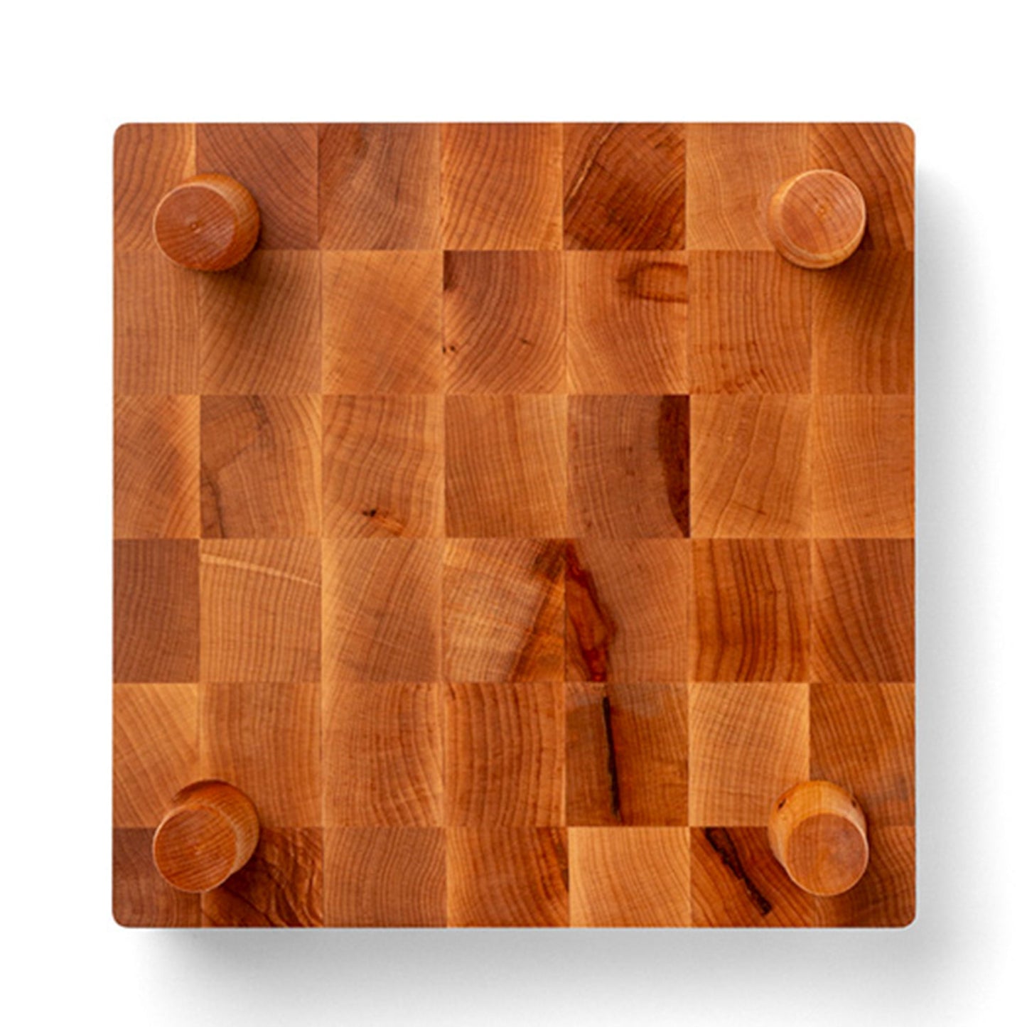 John Boos MC Series Square Wood Cutting Board with Feet, 12" x 12", Maple