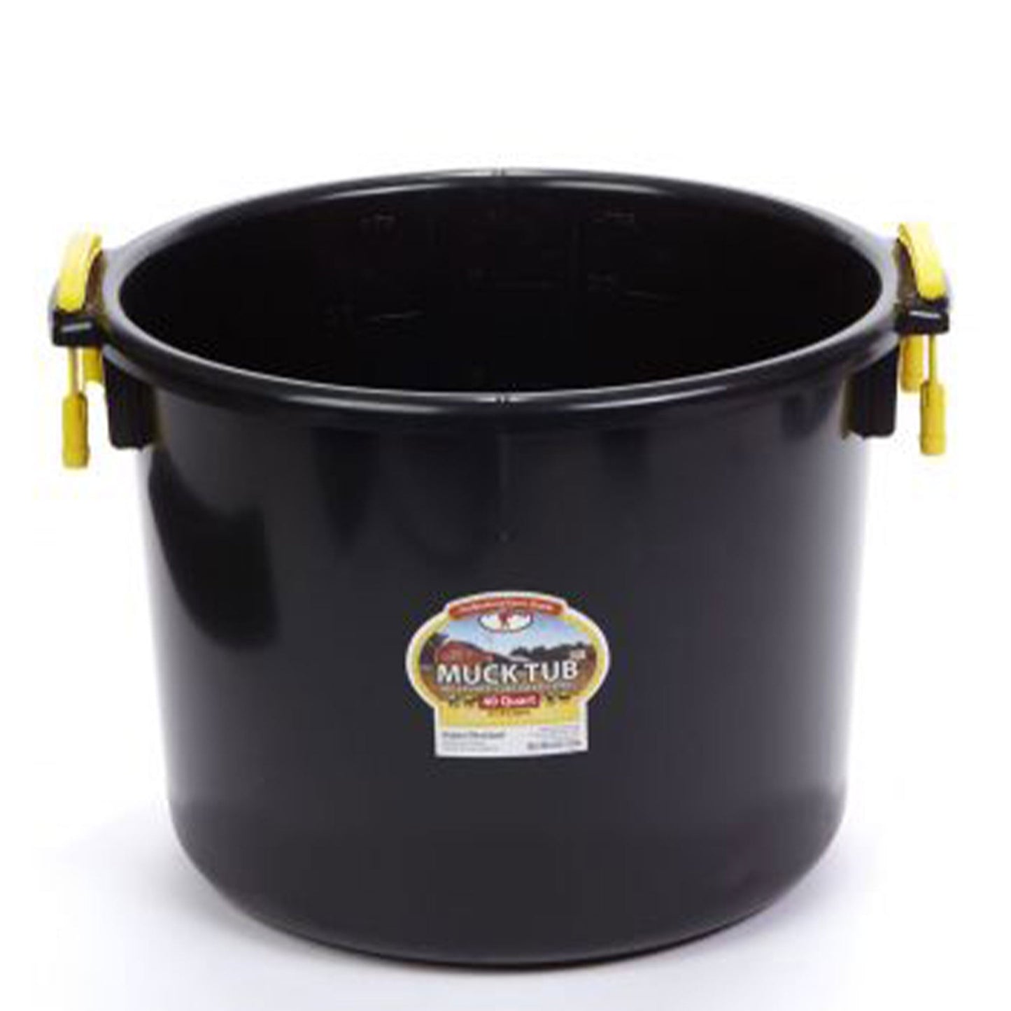 Little Giant 40 Quart Durable and Versatile Utility Muck Tub w/Handles, Black