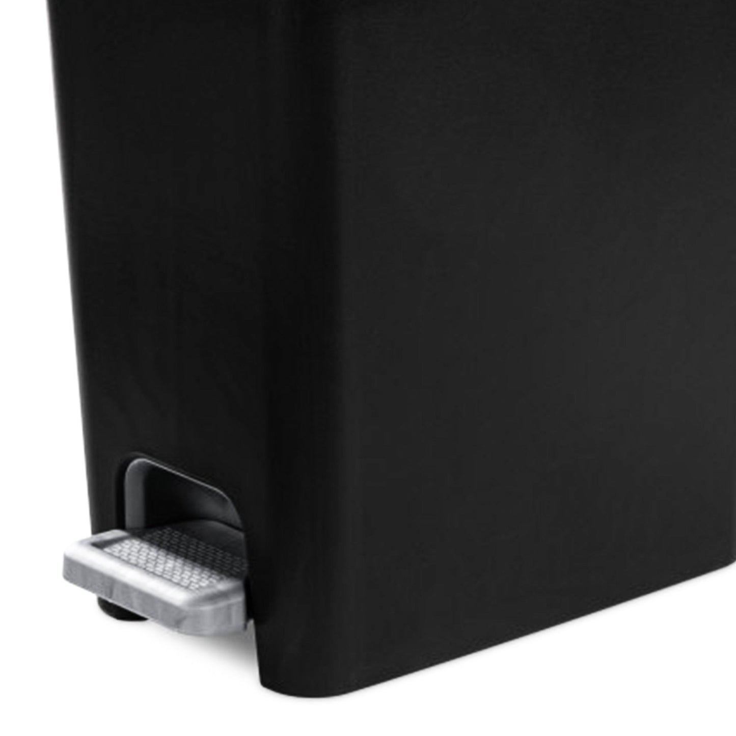 Sterilite 2.7 Gallon Rectangular Step On Trash Bin Wastebasket, Black (8 Pack)