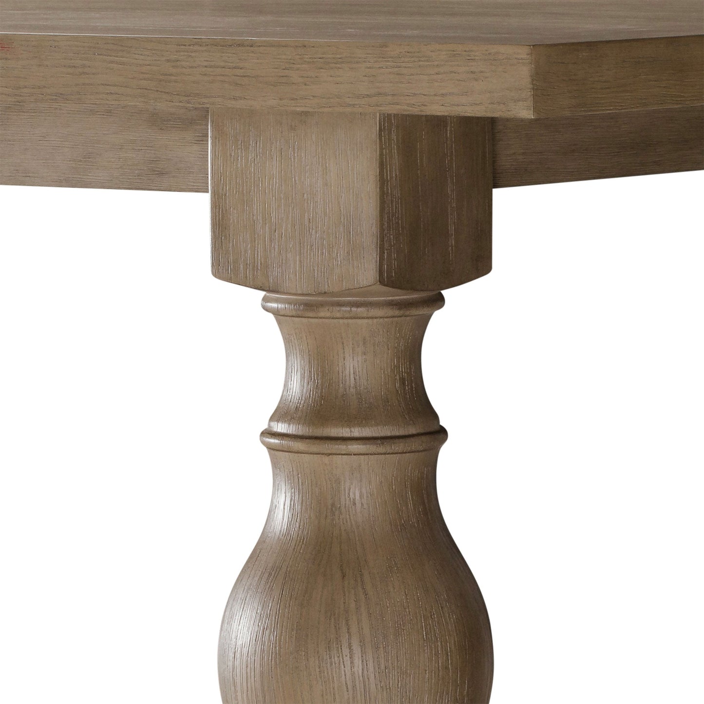 Leon Classical Wooden Dining Table in Antiqued Grey Finish