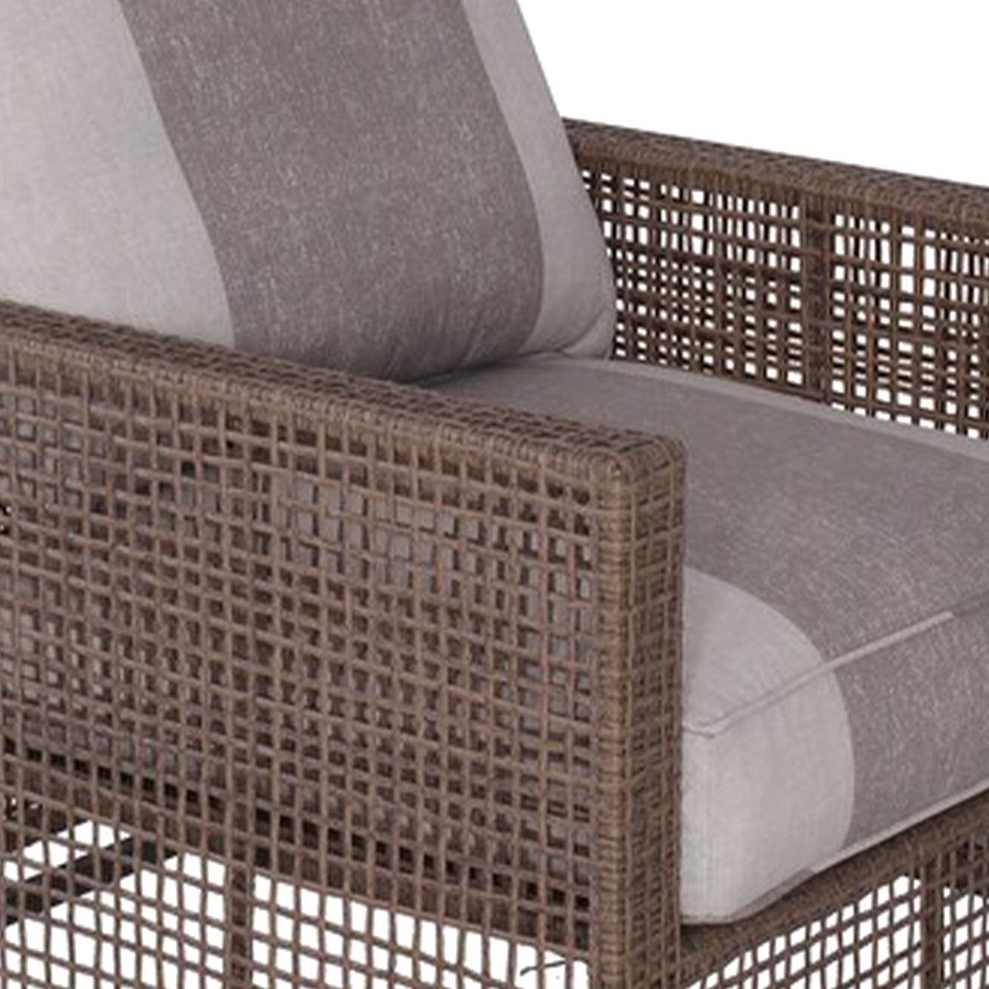 Four Seasons Courtyard Radde 3 Piece Woven Wicker Deep Seating Chat Set, Beige