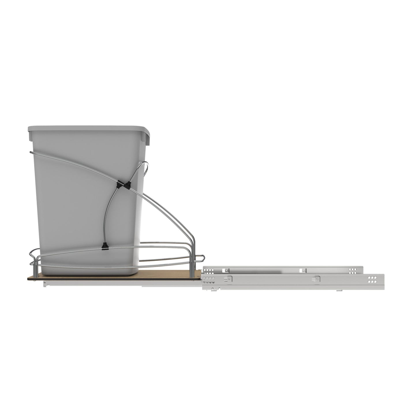 Rev-A-Shelf Single 35 qt. Pullout Trash Container, Gray, 54WC-1535SC-17-1