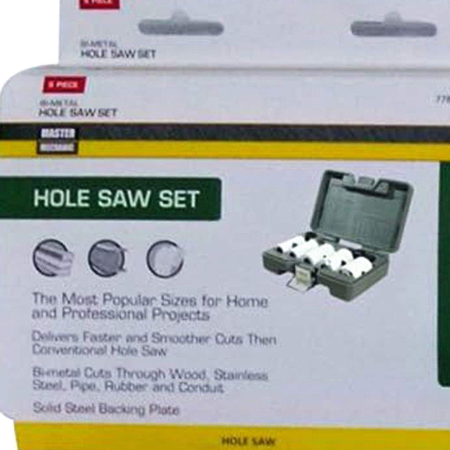 Master Mechanic 6 Piece Bi Metal Hole Saw Drive Plate on Hole Saws Under 3 Inch