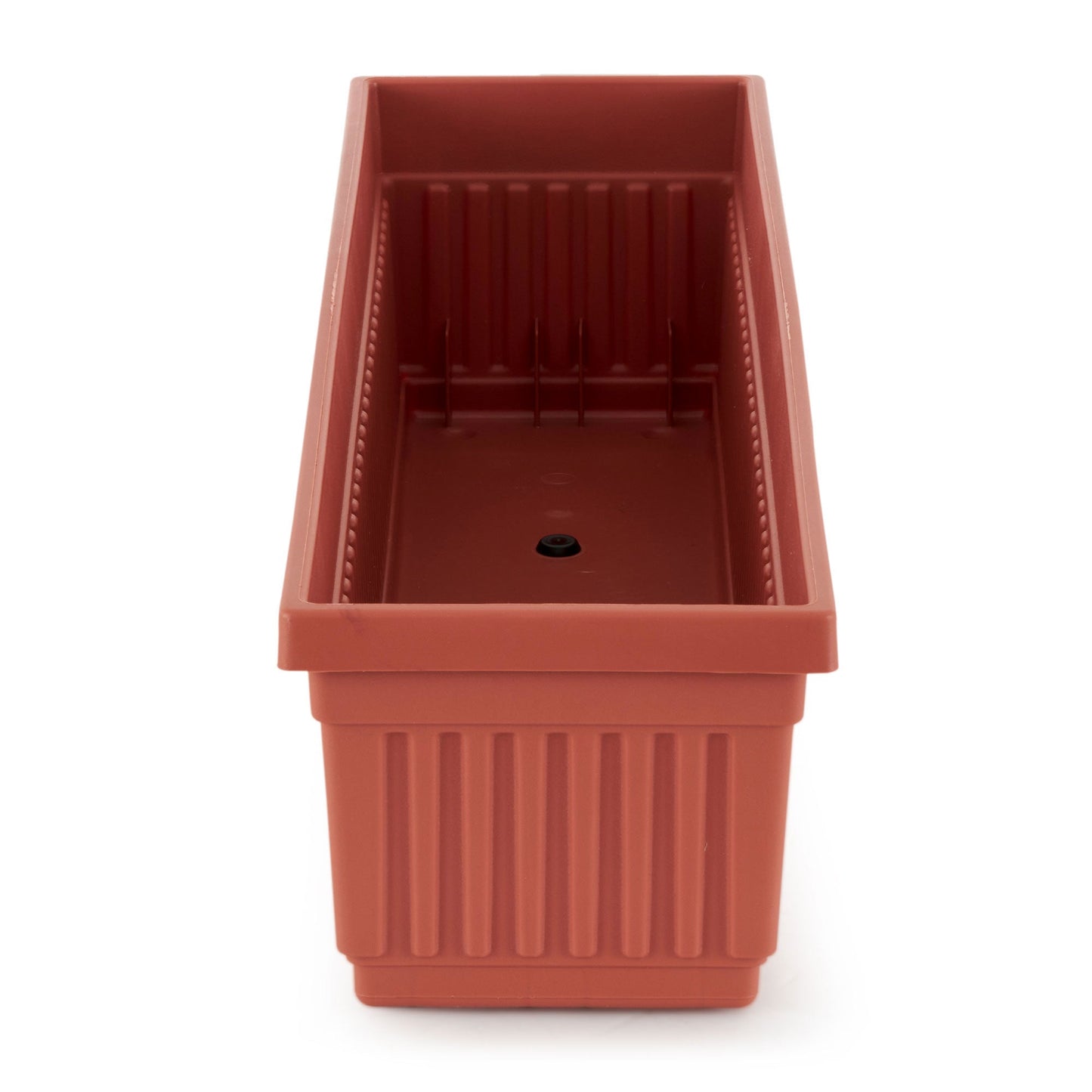 HC Companies 30 Inch Fluted Venetian Garden Flower Window Box, Clay (4 Pack)