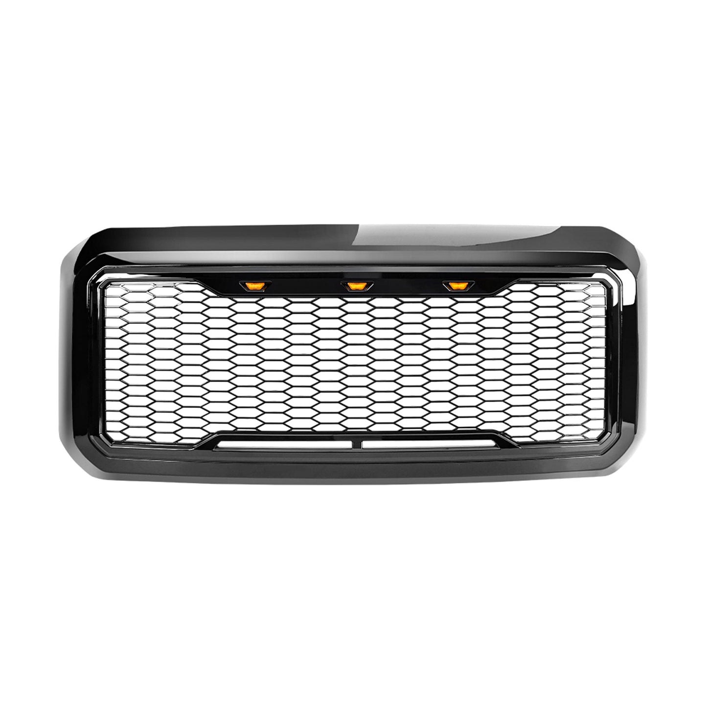 AMERICAN MODIFIED Front Grille for 2011-2016 Ford F250/350/450/550, Glossy Black - Find Fresh Goods