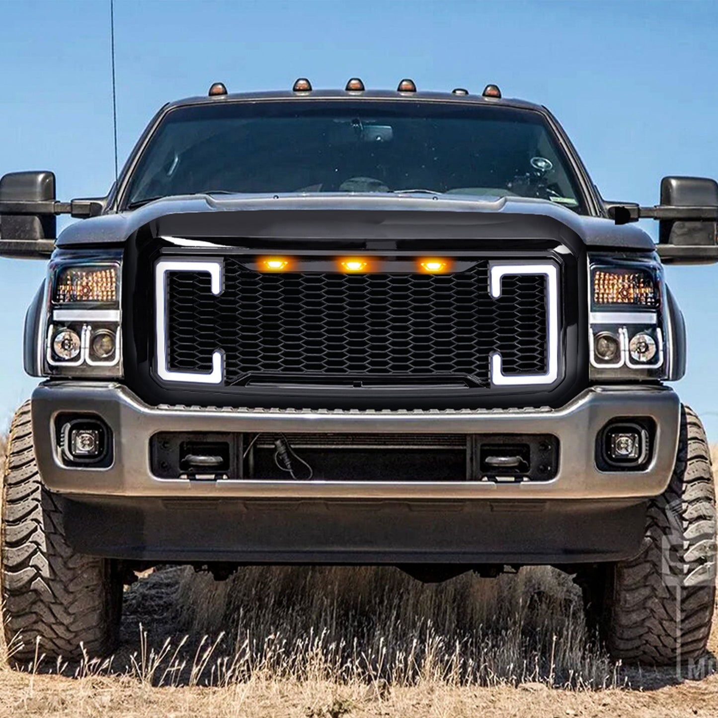 AMERICAN MODIFIED Raptor Style Mesh Grille for 2011-2016 Ford F250/350/450/550 - Find Fresh Goods