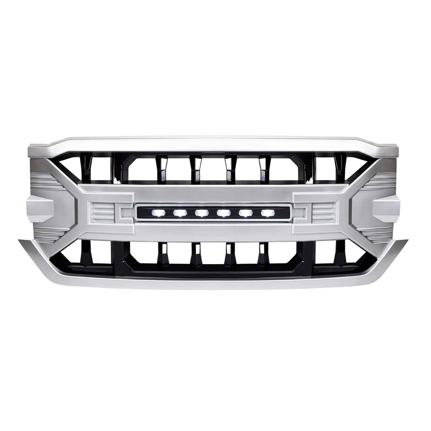 AMERICAN MODIFIED Armor Grille for 2016-2019 Chevrolet Silverado 1500, Silver