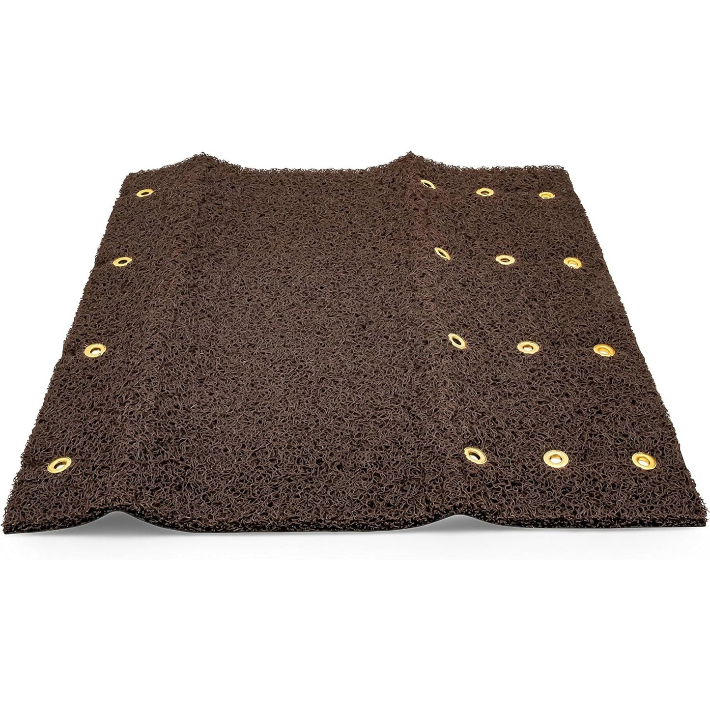 Camco Premium Wrap Around RV Step Rug with Looped PVC Material and Spring, Brown - Find Fresh Goods