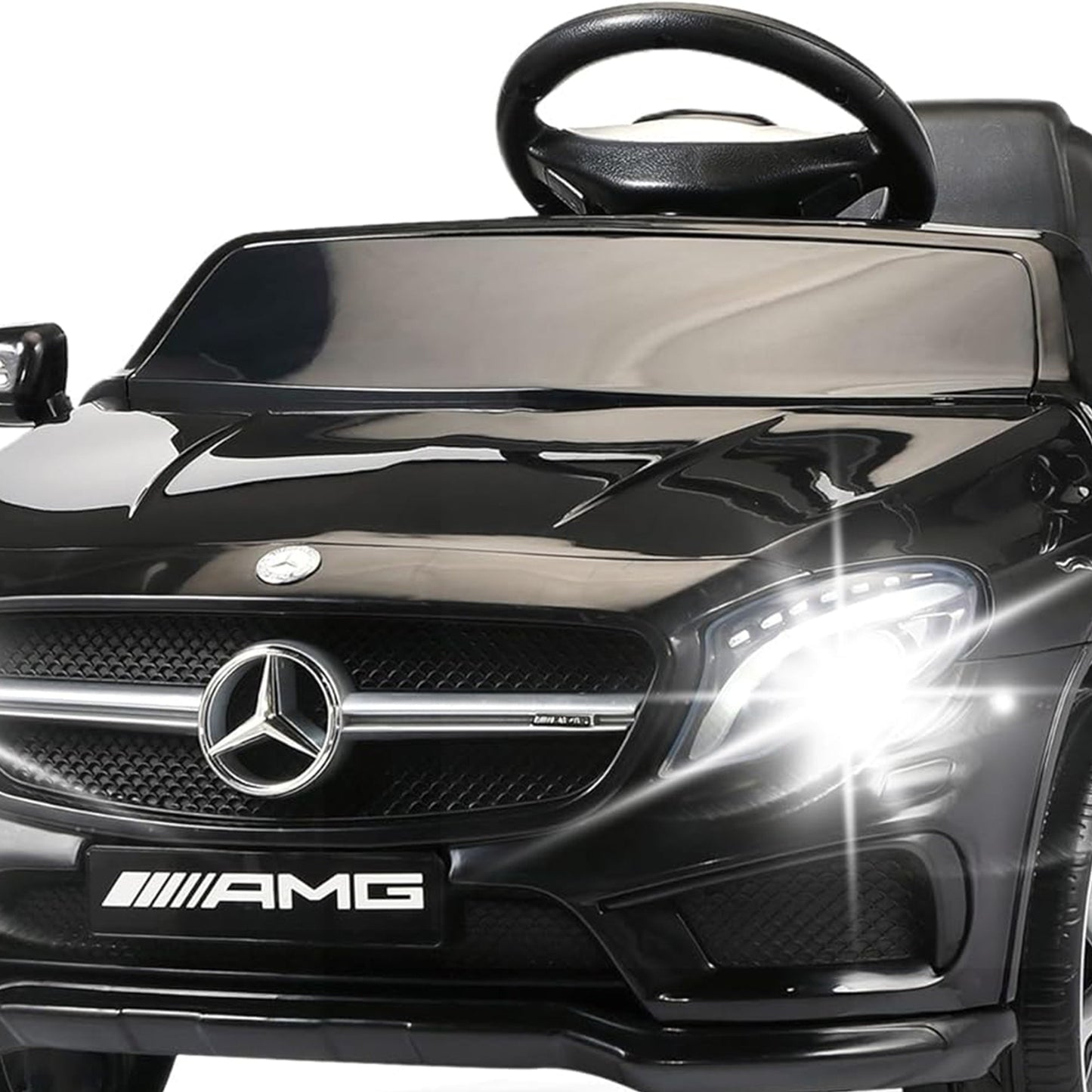 TOBBI 6 Volt Kids Electric Battery Powered Ride On Toy Mercedes Benz Car, Black