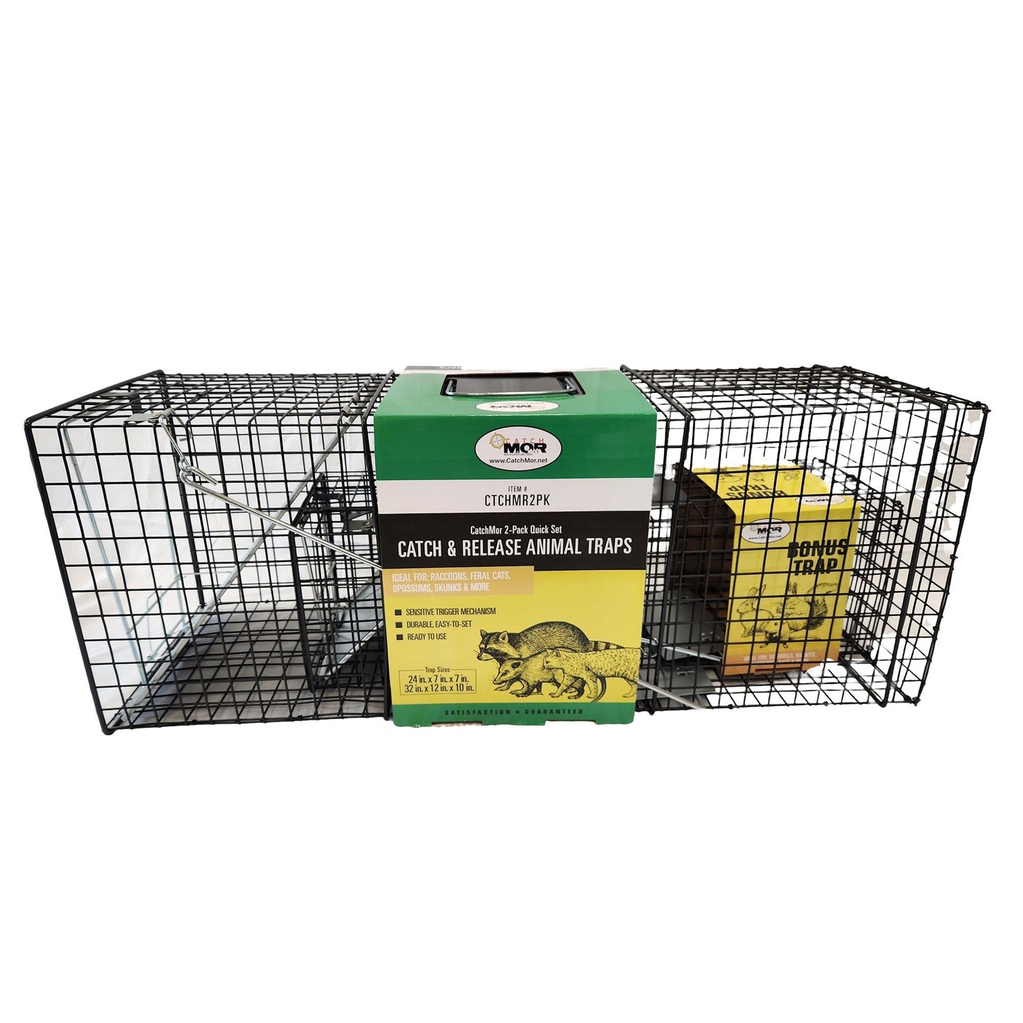 Rugged Ranch CatchMor Live Animal Multi Catch 2 Pack Trap, 1 Large & 1 Small