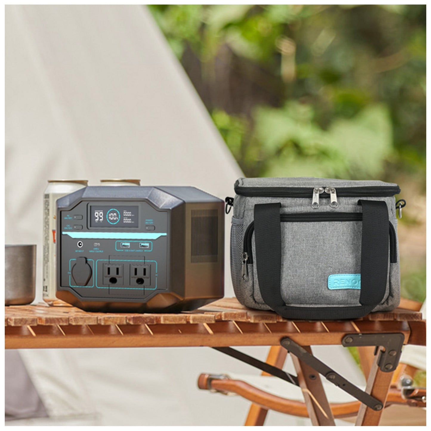 Renogy Carrying Bag with Handle and Strap, for Portable Power Station 200, Gray - Find Fresh Goods