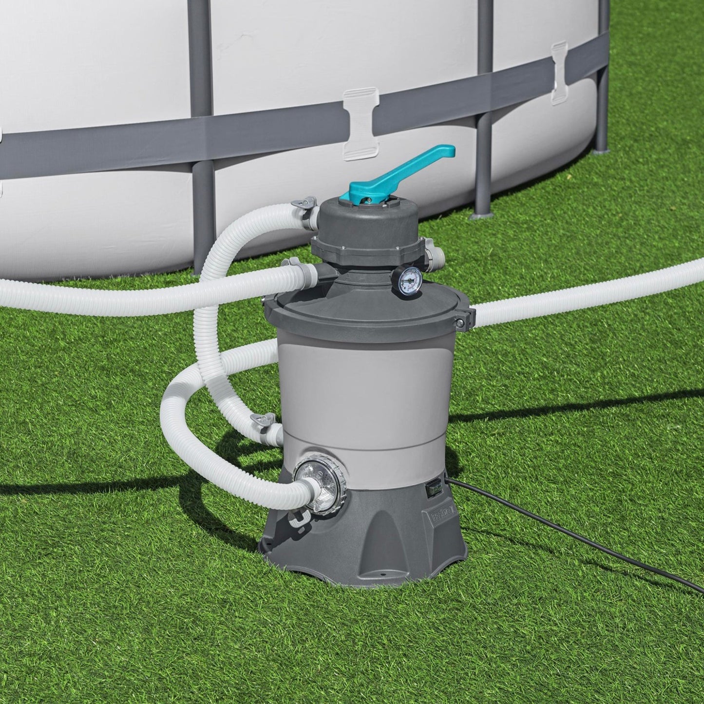 Bestway 950 Gallon Sand Filter Pump for Above Ground Outdoor Swimming Pools