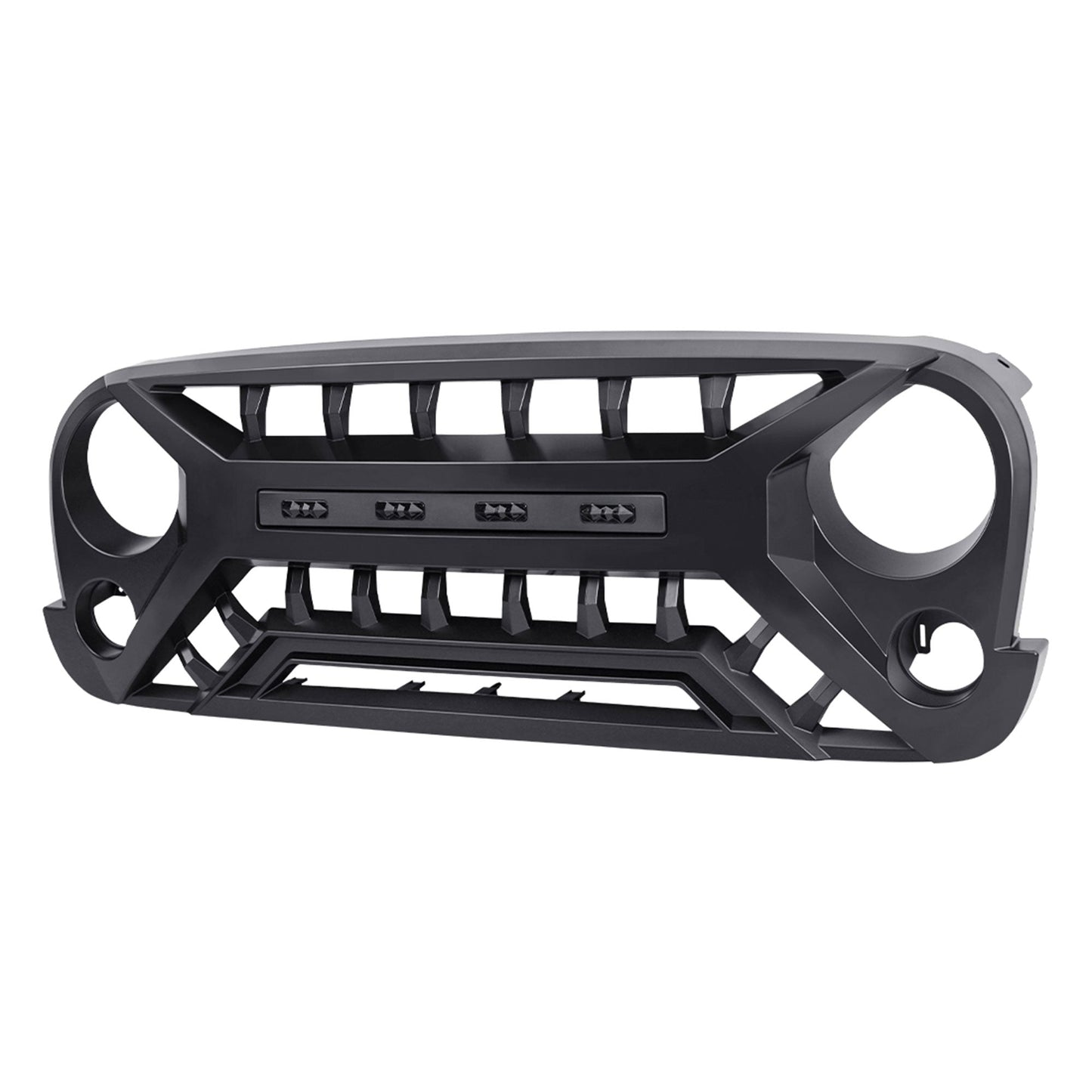 AMERICAN MODIFIED Armor Grille with Amber Lights, 07-08 Jeep Wrangler JK, Black - Find Fresh Goods