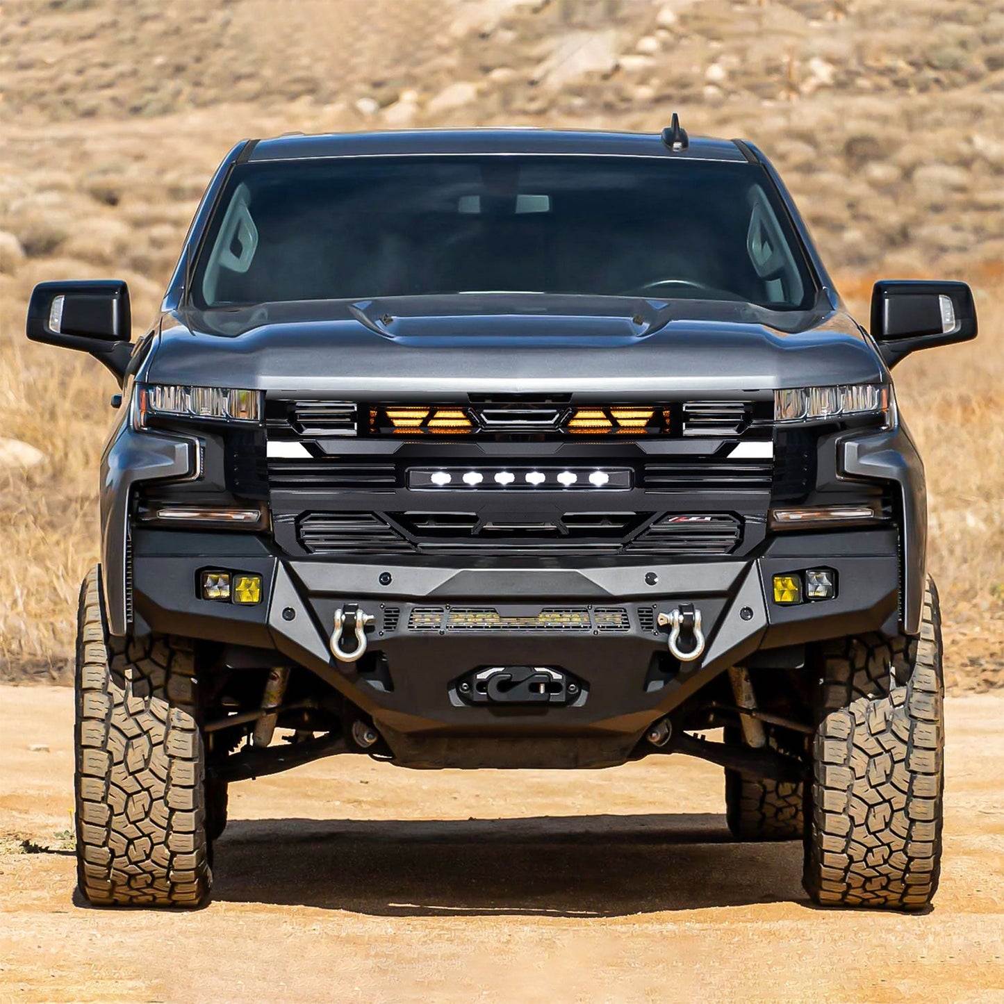 American Modified Armor Grille for 2019-2021 Chevy Silverado 1500, Glossy Black - Find Fresh Goods