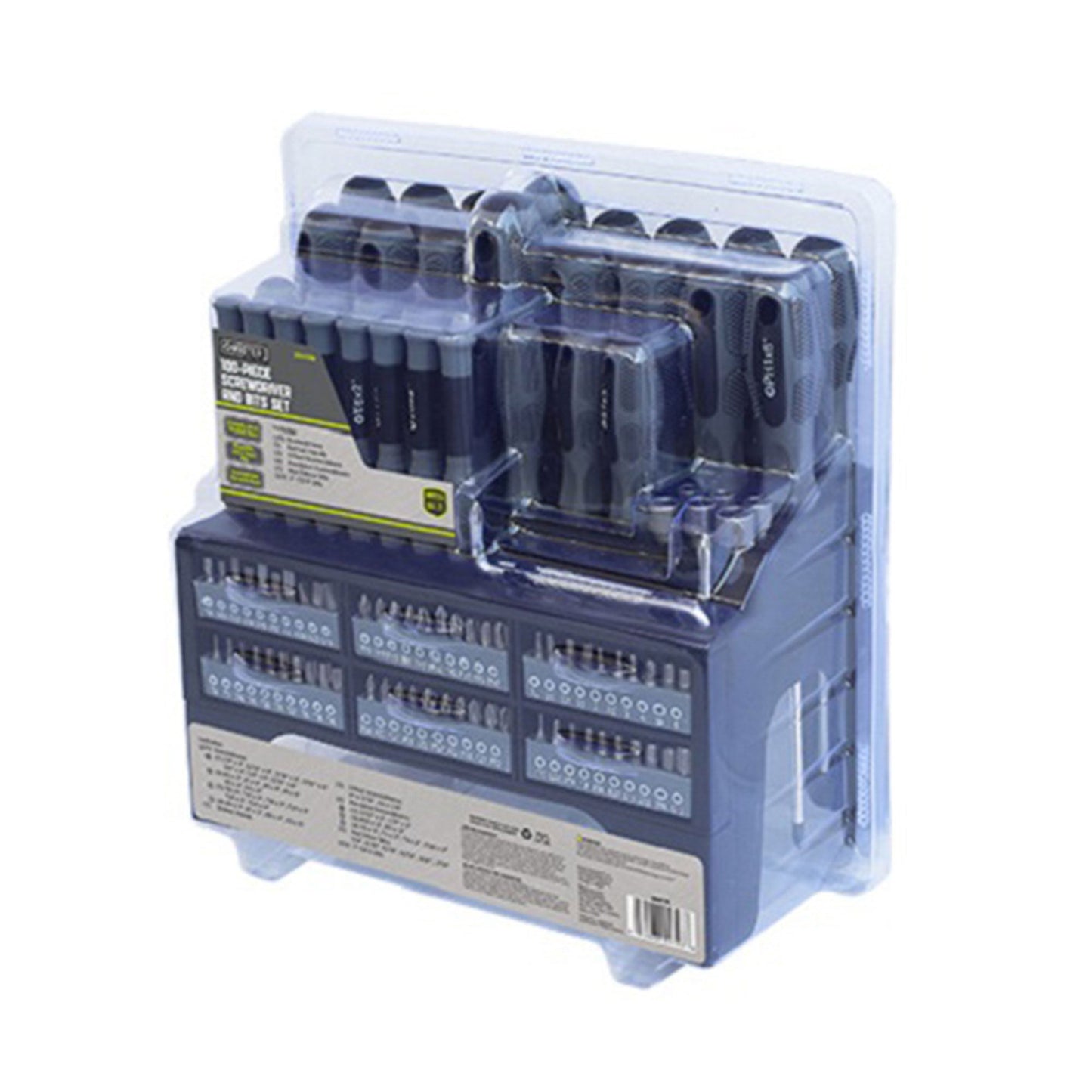 Master Mechanic Screwdriver & Bits Made of Chrome Vanadium Steel, 100 Piece Set