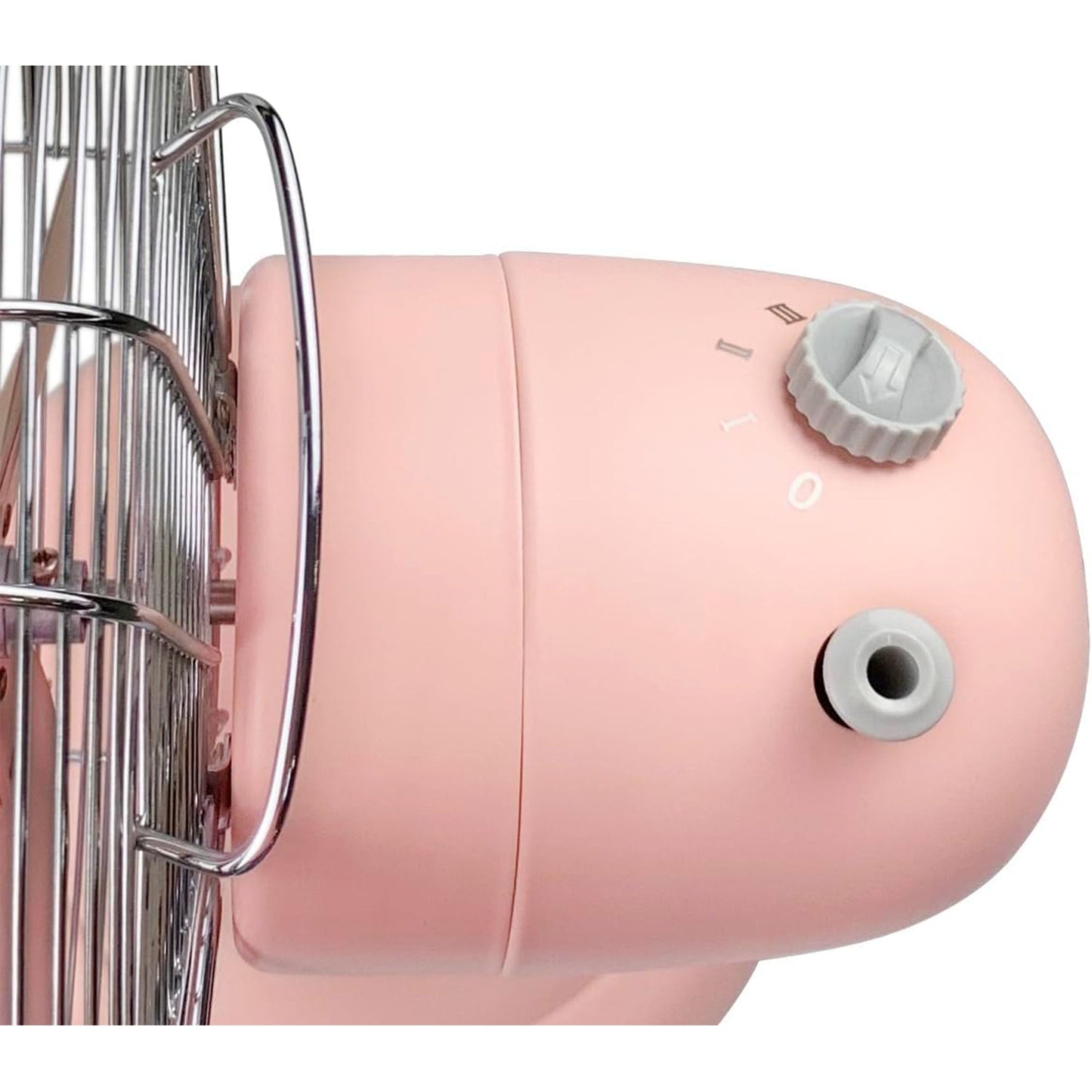 Good Housekeeping All-Metal Oscillating Retro Desk Table Fan, 12 Inch, Pink