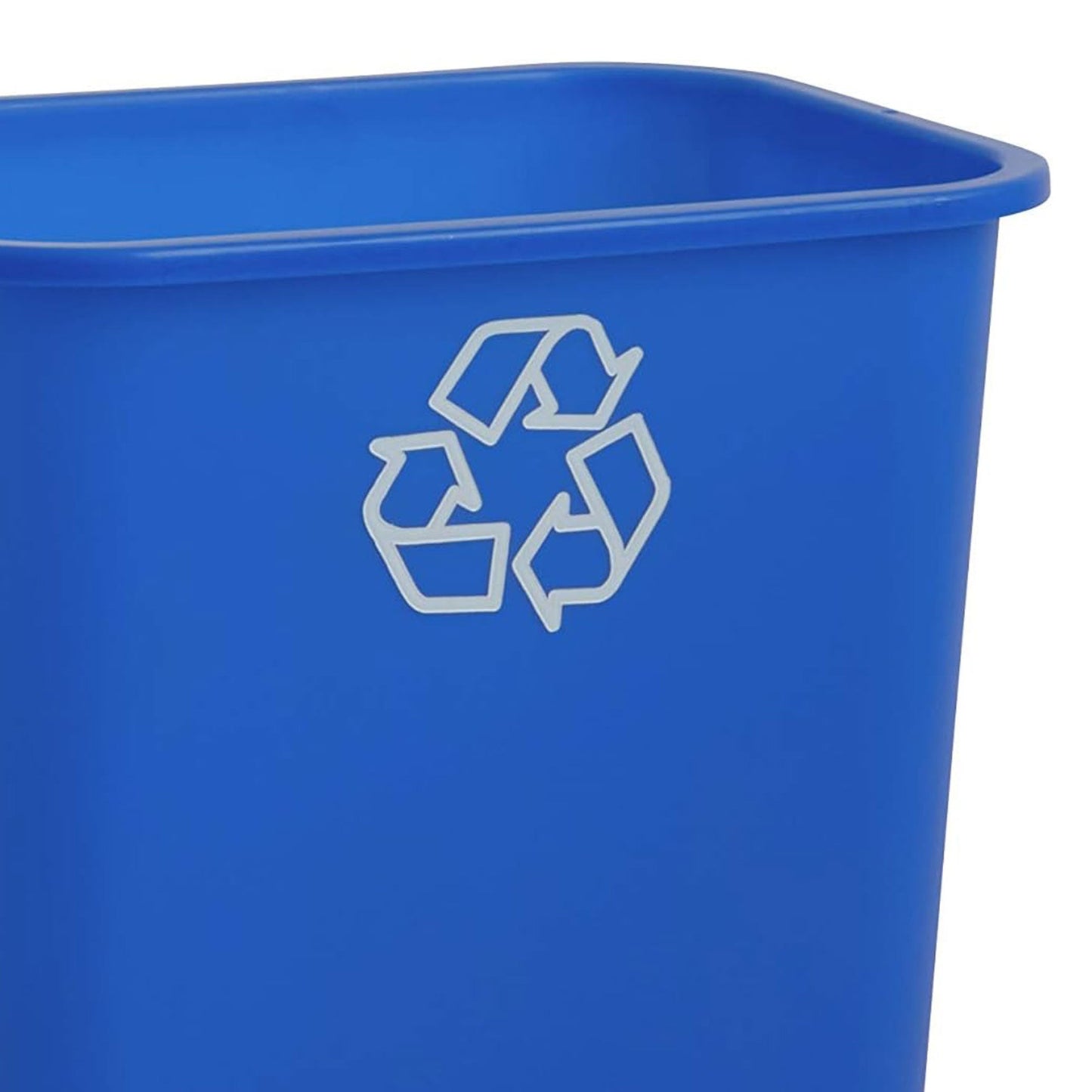 United Solutions 12 Pack Open Top Recycling Bin Space Saving Can, 7 Gallon, Blue