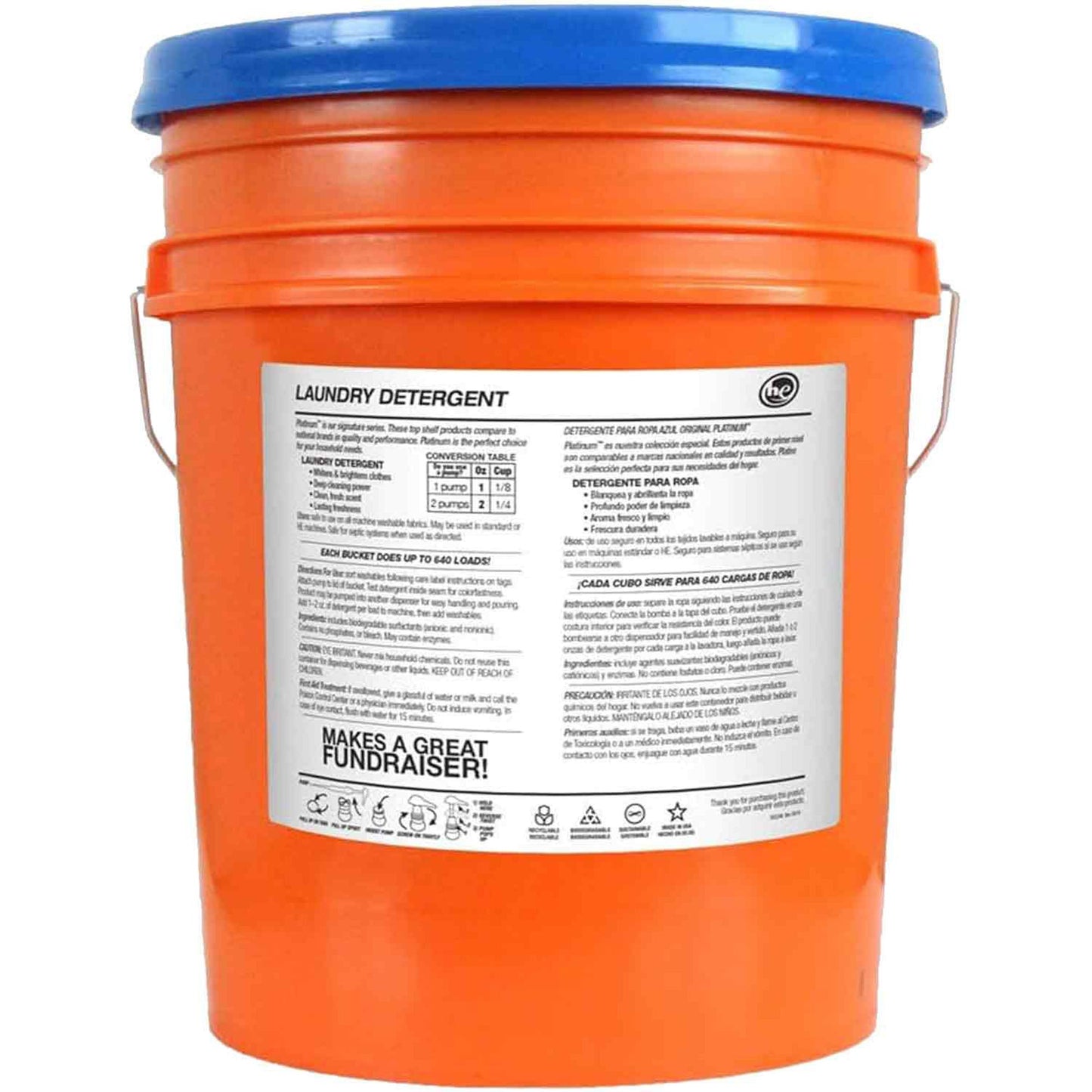 Ultra Fresh 6X Platinum Laundry Detergent, Up to 640 Loads, ColdWater, 5 Gallon