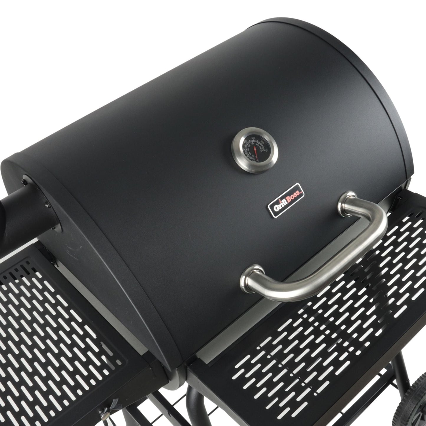 Grill Boss 23" Charcoal Barrel Grill, Adjustable Grate Large Cooking Area, Black