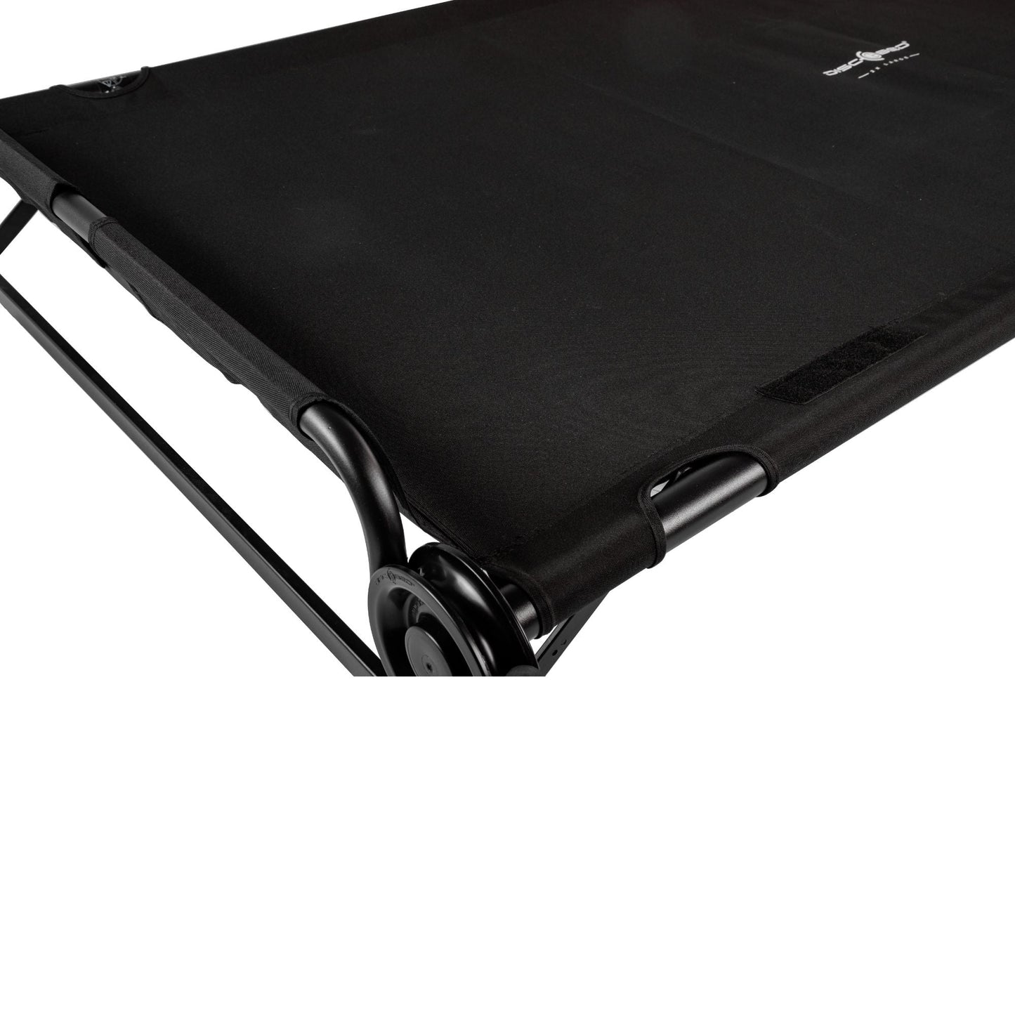 Disc-O-Bed Single Cot, Portable Sleep Solution for Tents, Cabins, Black, 2XL