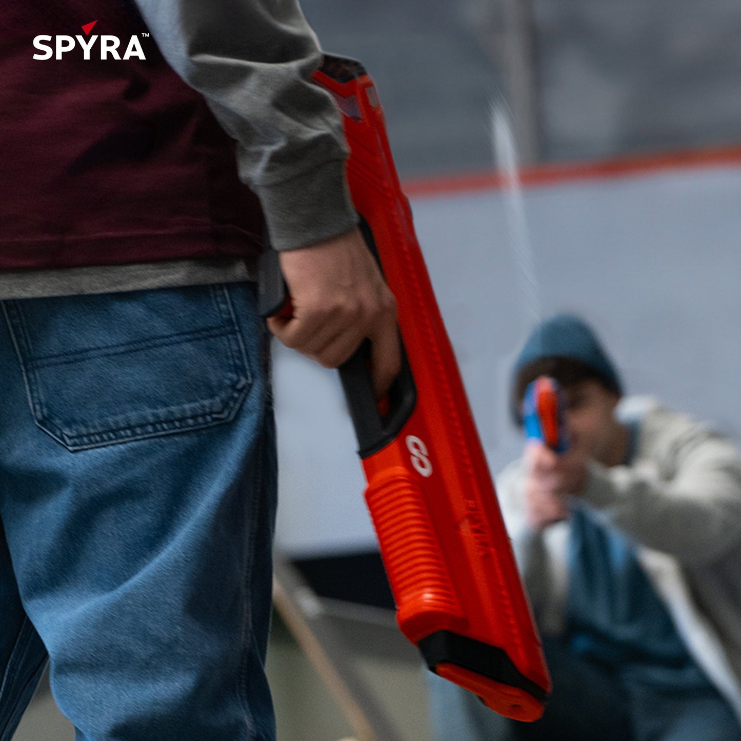 SPYRA Electric Water Blaster, Lightweight Outdoor Squirt Toy Game, SpyraGO, Red