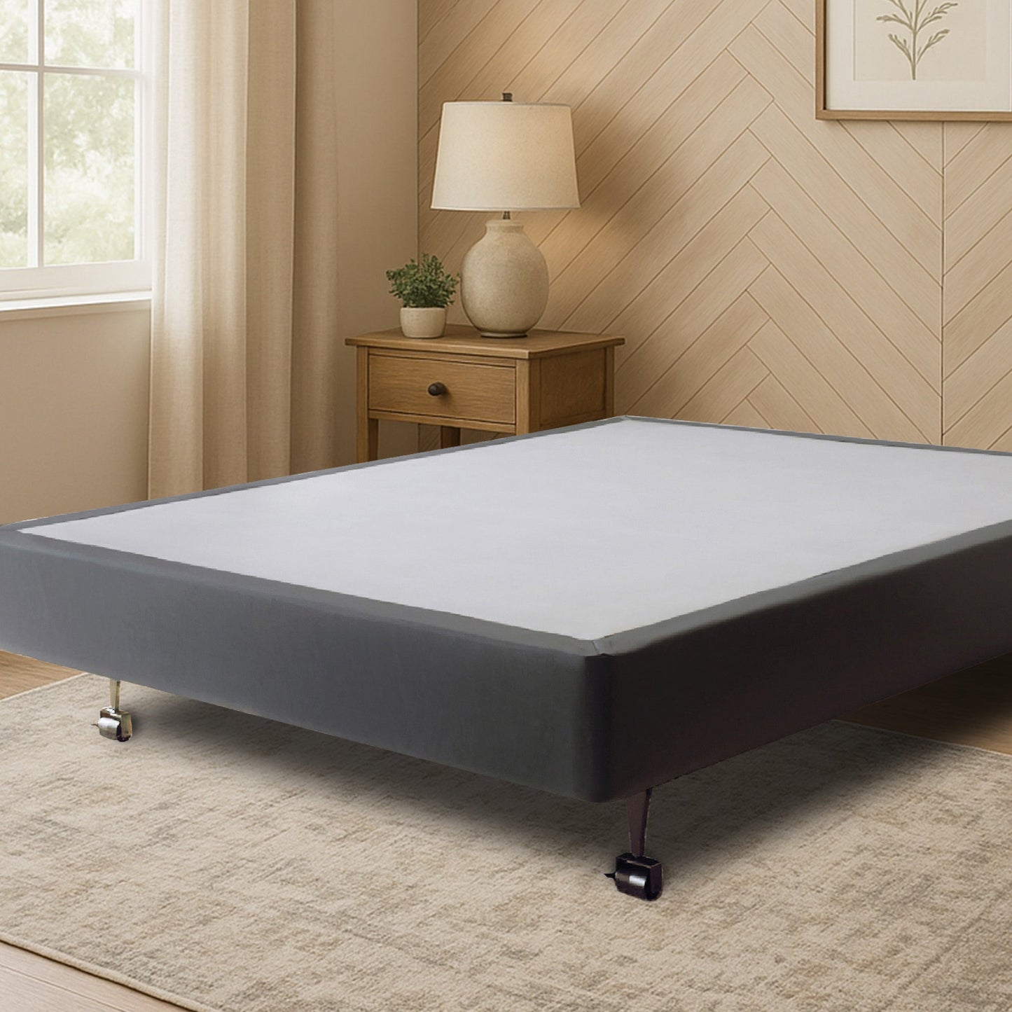 Hercules 8 in. High Profile Foundation Mattress Box Spring Replacement, Cali King