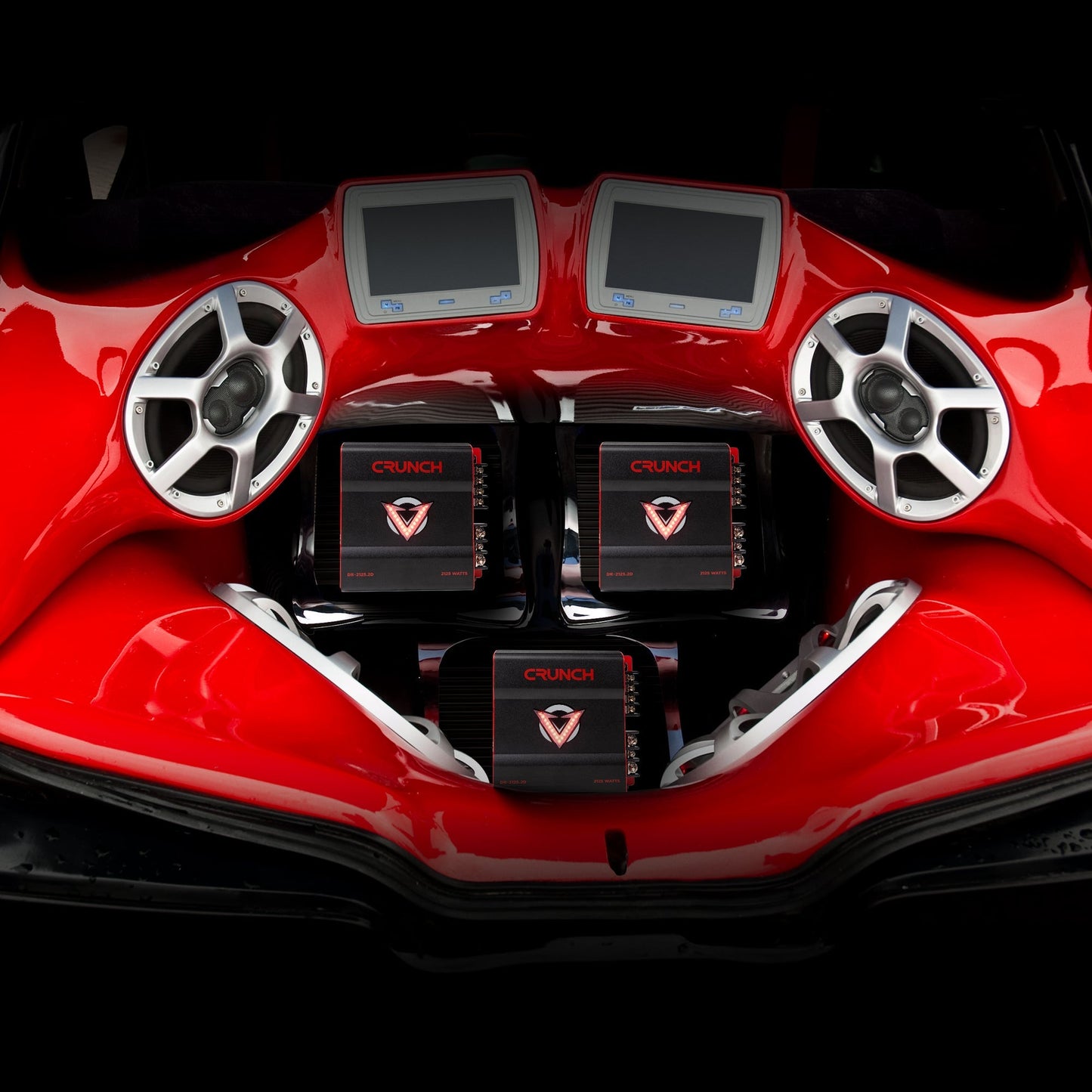 Crunch 2125W 2 Channel Subwoofer Car Audio Amp, Adjustable Crossovers, Bass Knob - Find Fresh Goods