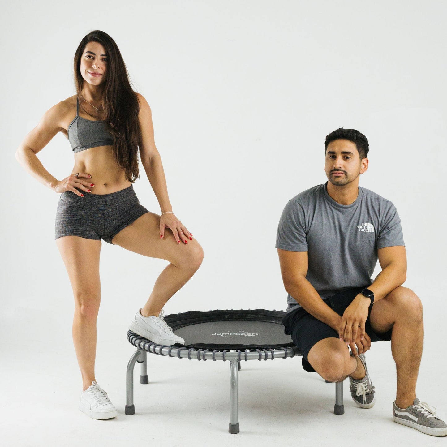 JumpSport 350 PRO Fitness Trampoline, Cardio Workout Equipment, 39", Graphite