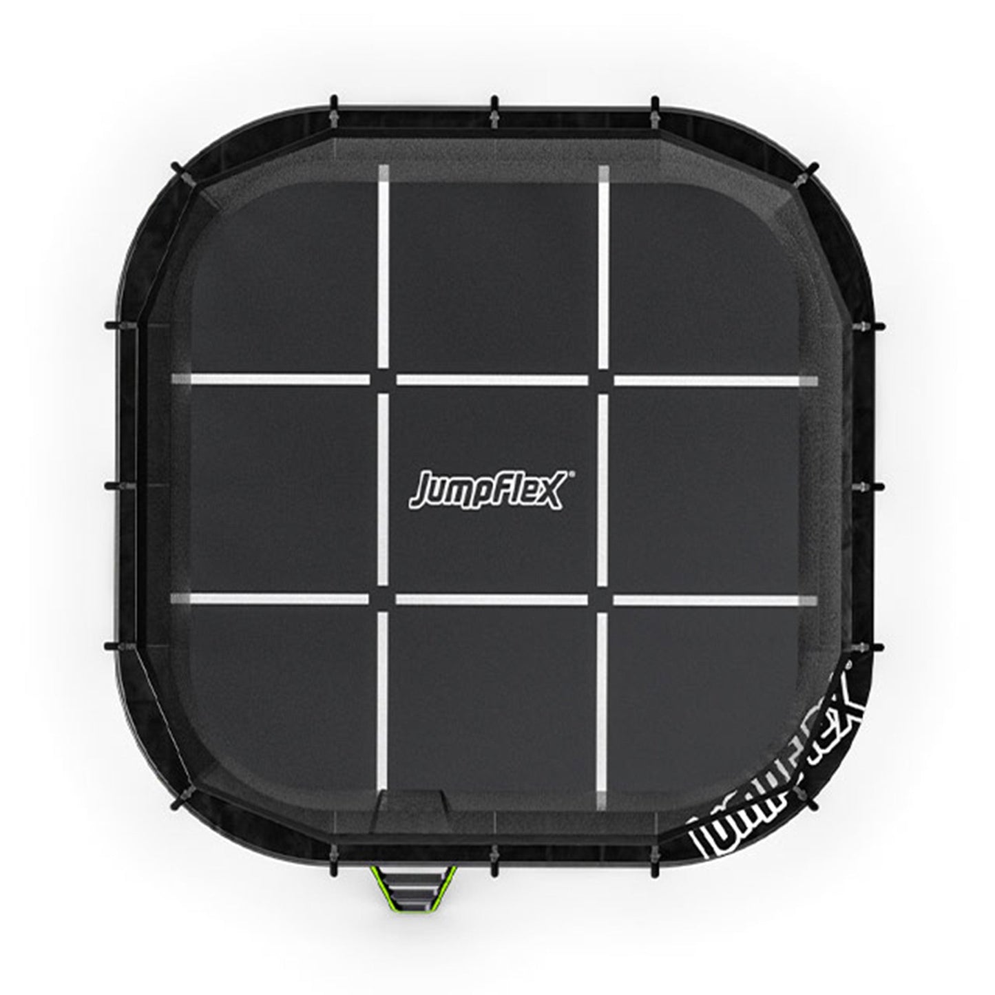 Jumpflex MEGA 19' Square Trampoline, Outdoor Play Equipment with Net & Ladder