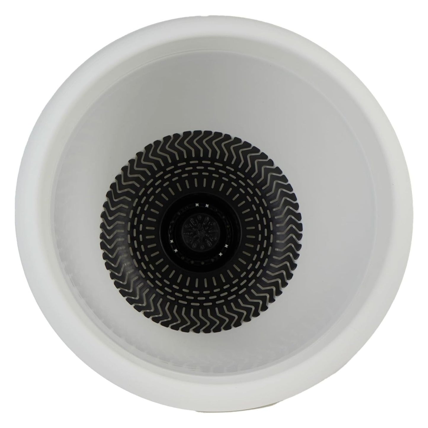 The HC Companies Sevilla Self-Watering Pot with Internal Disk, 12 Inch, White